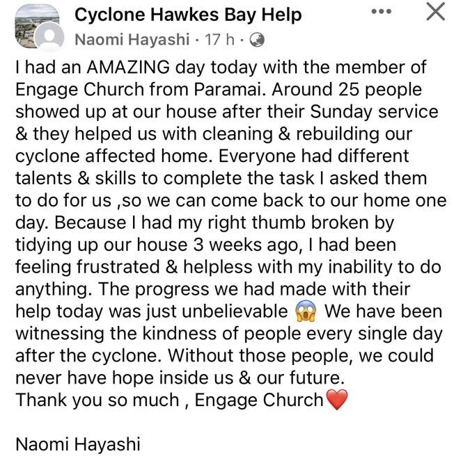 This is the message Naomi left on the Cyclone HB page, so amazing to see that we are making small differences in people&rsquo;s lives! 

Let&rsquo;s keep it going team!