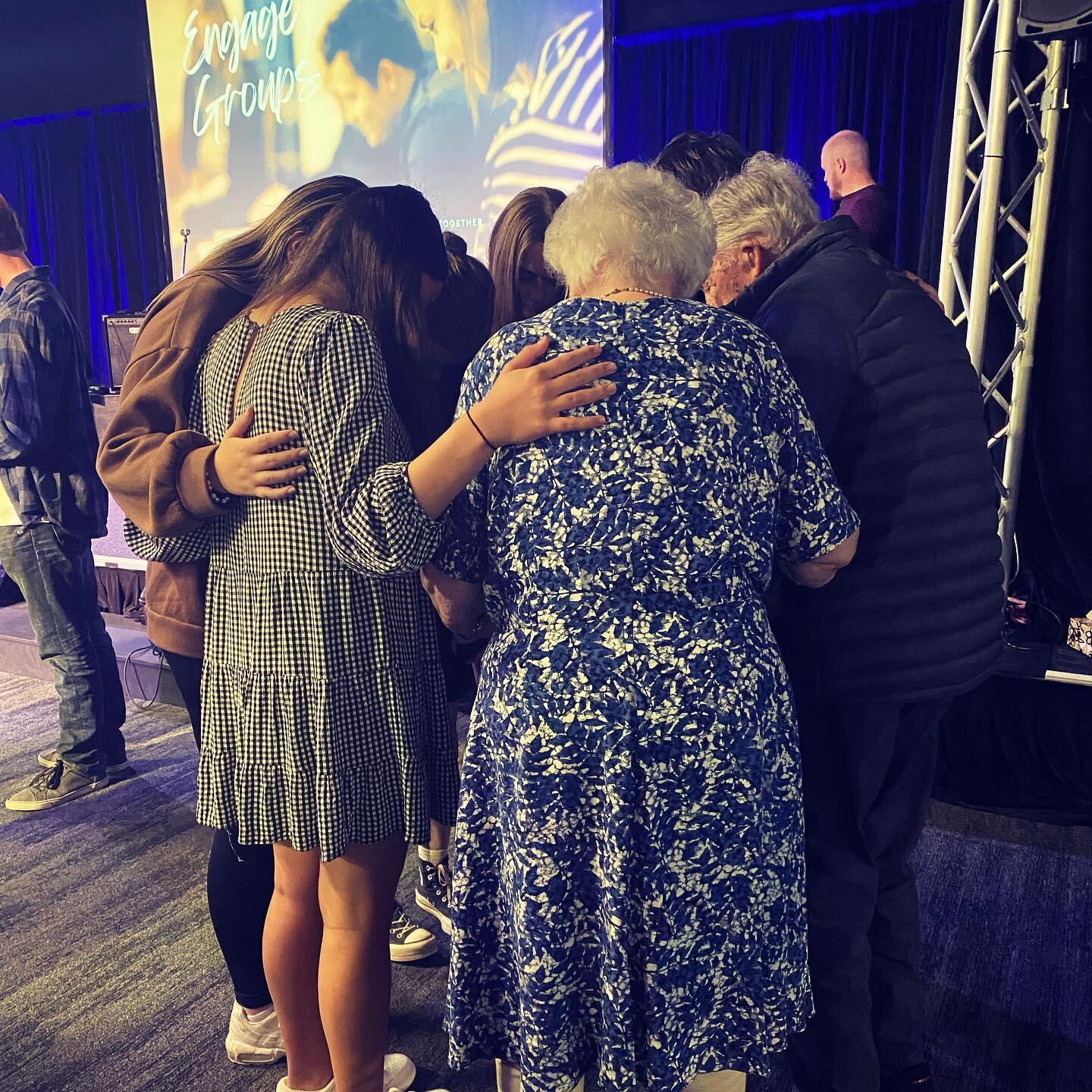 Seniors praying with Teenagers ❤️ &ldquo;Father, thank You for Your beautiful, multicultural, intergenerational family, gathering today in so many countries. Forgive us our many failings, heal our deep divisions, and make us one. Let strangers be wel