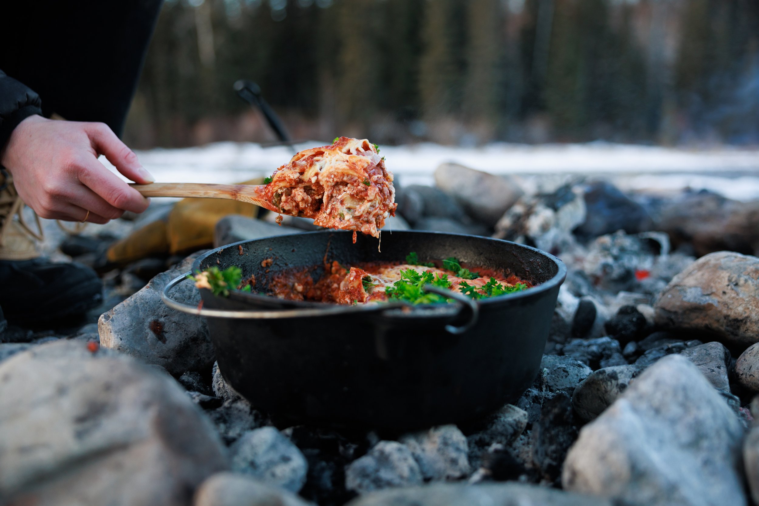 Dutch Oven Lasagna - Fresh Off The Grid