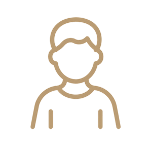 Trauma and PTSD treatment icon — person with protective aura symbol representing emotional recovery