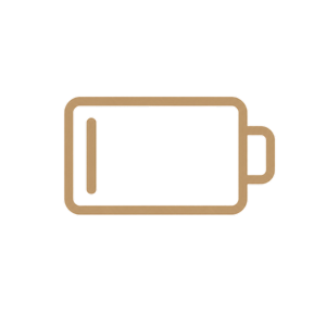 Burnout treatment icon — empty battery symbol representing mental and emotional exhaustion