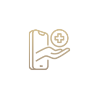 Ongoing Treatment Support icon — hand holding medical document symbol