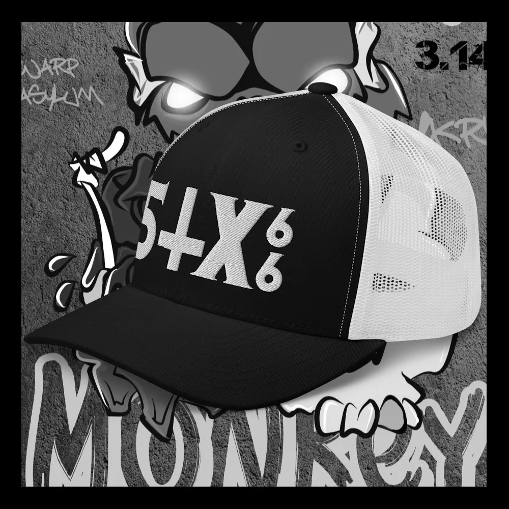 Six 66 Barcode Trucker Cap Left Black Borders.jpg