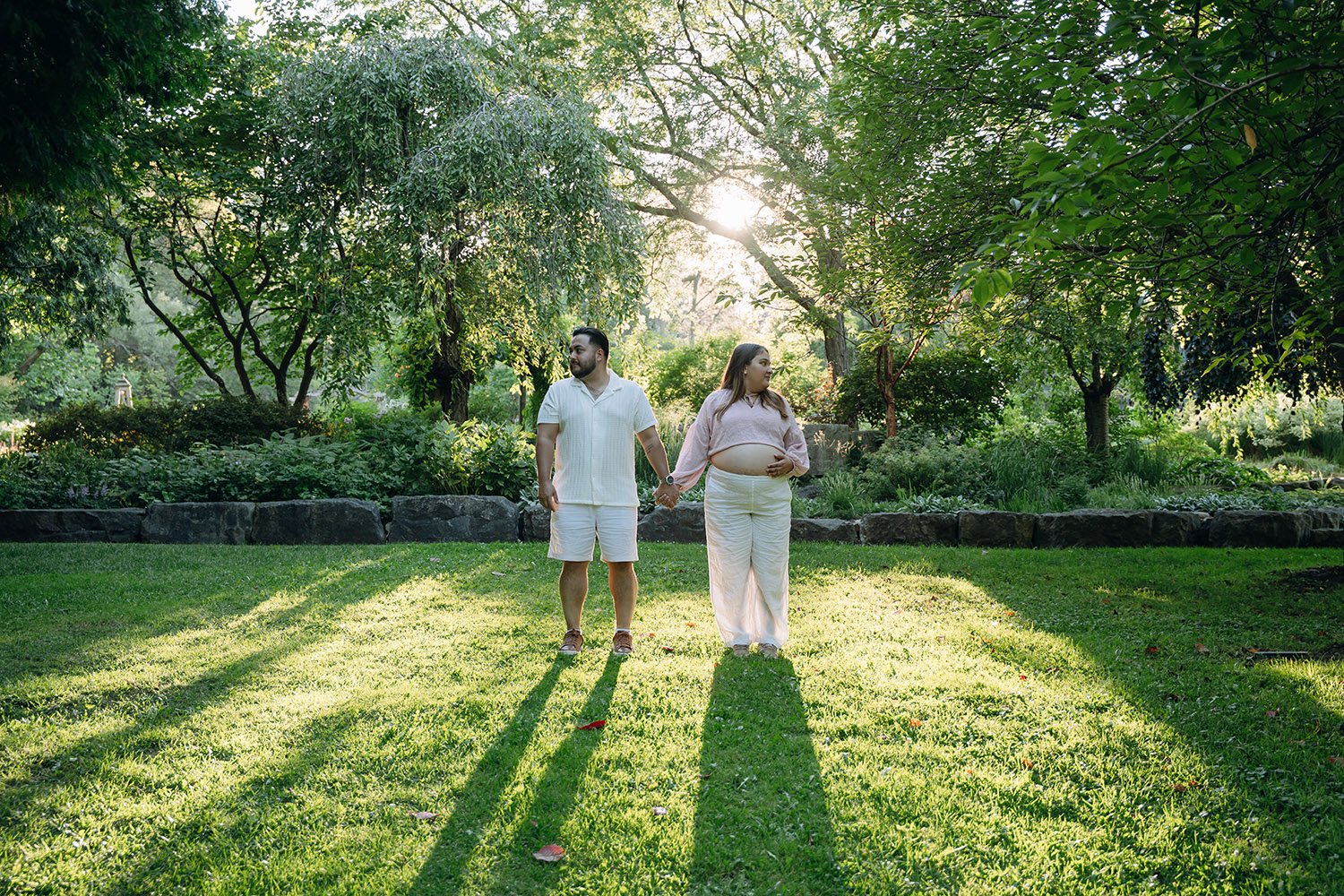 A Golden Evening Maternity Session at James Gardens, Etobicoke