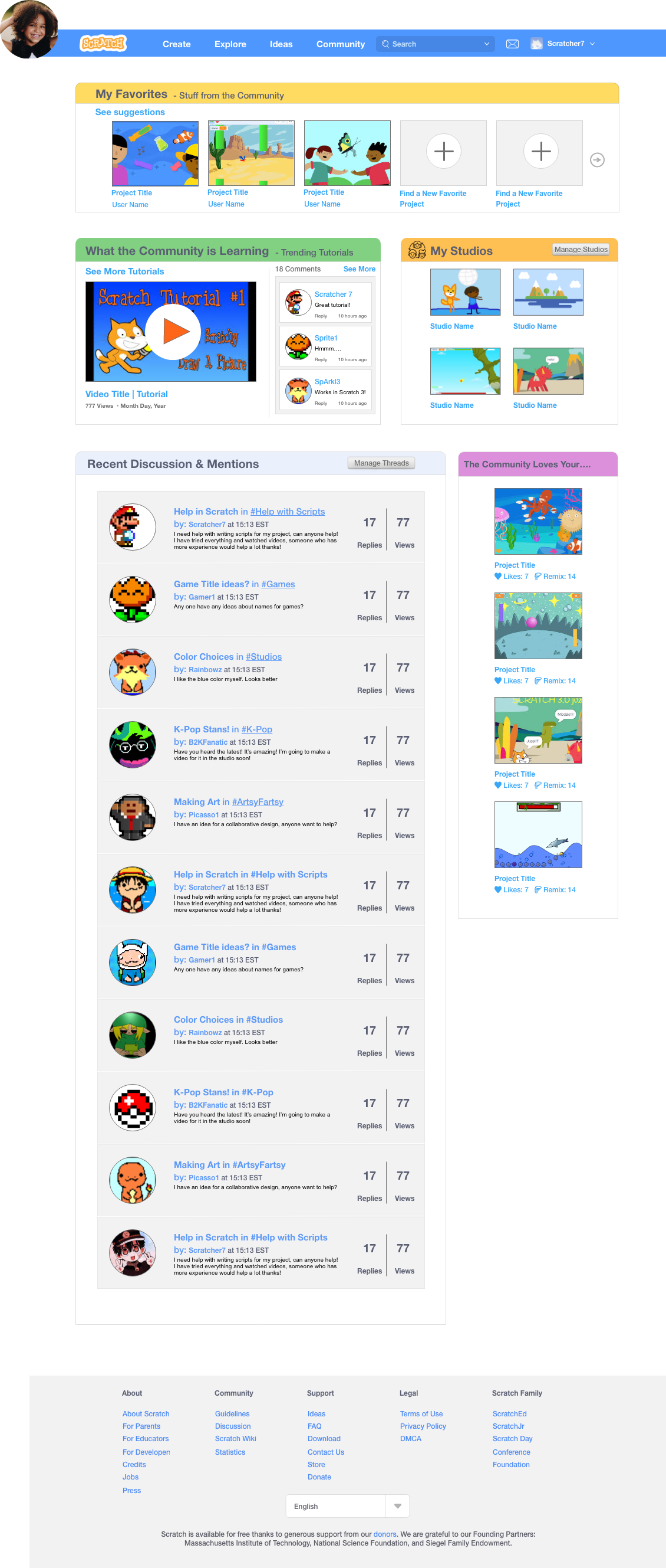 Scratch Communitygame Finding Community in Scratch: A Redesign Project — The Sanguine Designer