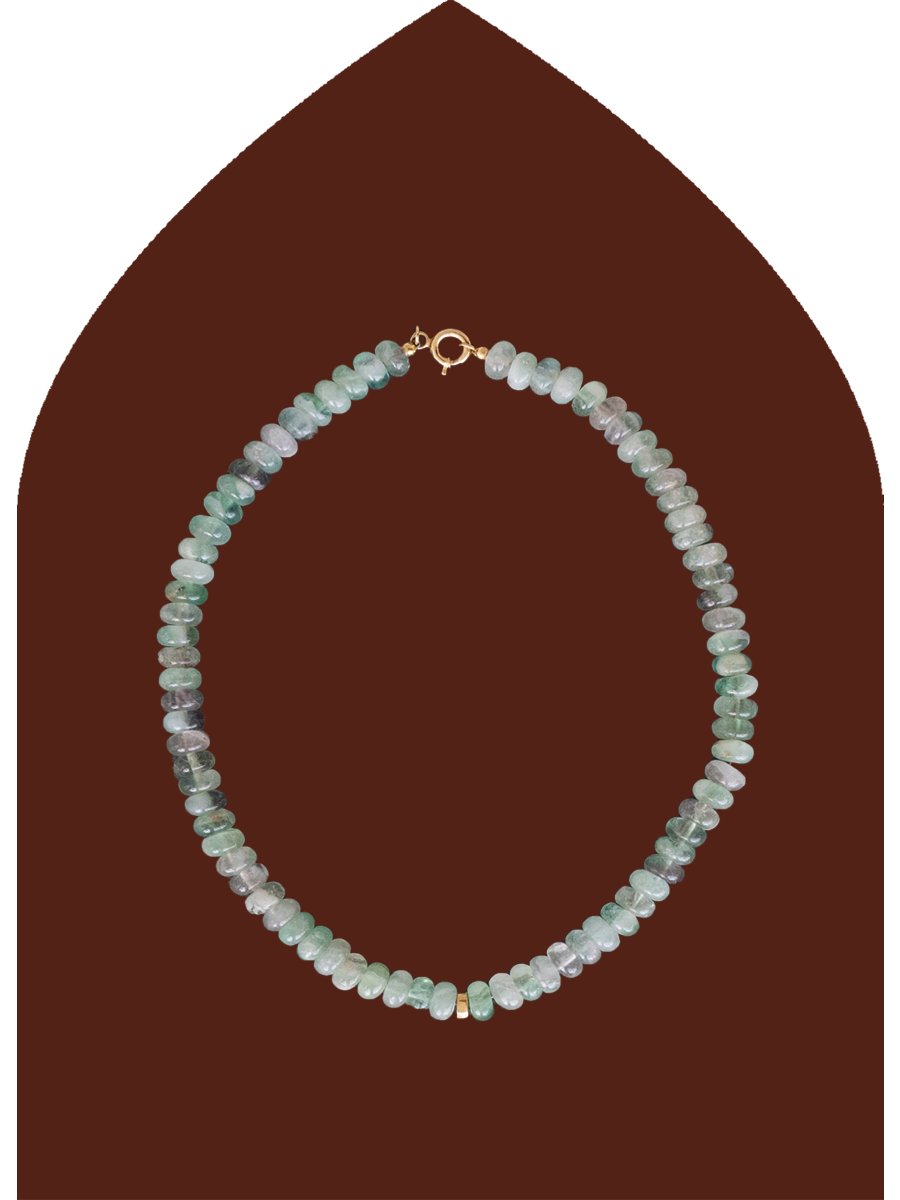 18k Gold Fluorite Necklace