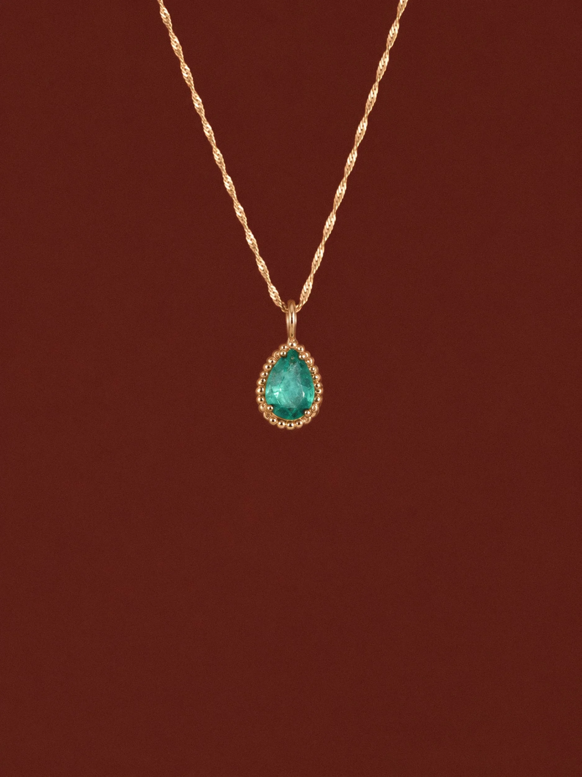 18k Gold Emerald Drop Charm.jpg