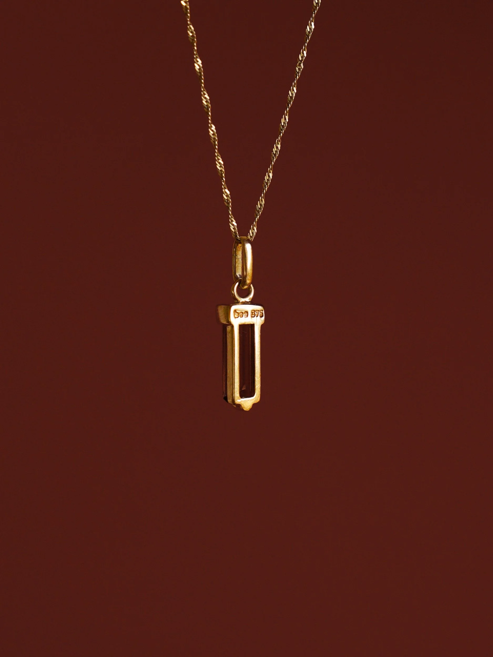 9k Garnet Rectangular Pendant-4.jpg