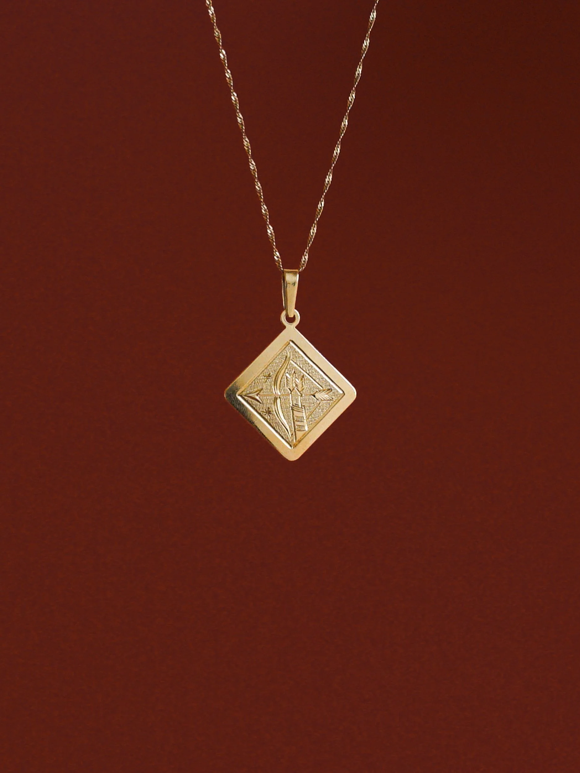 14k Gold Sagittarius Pendant-1.jpg