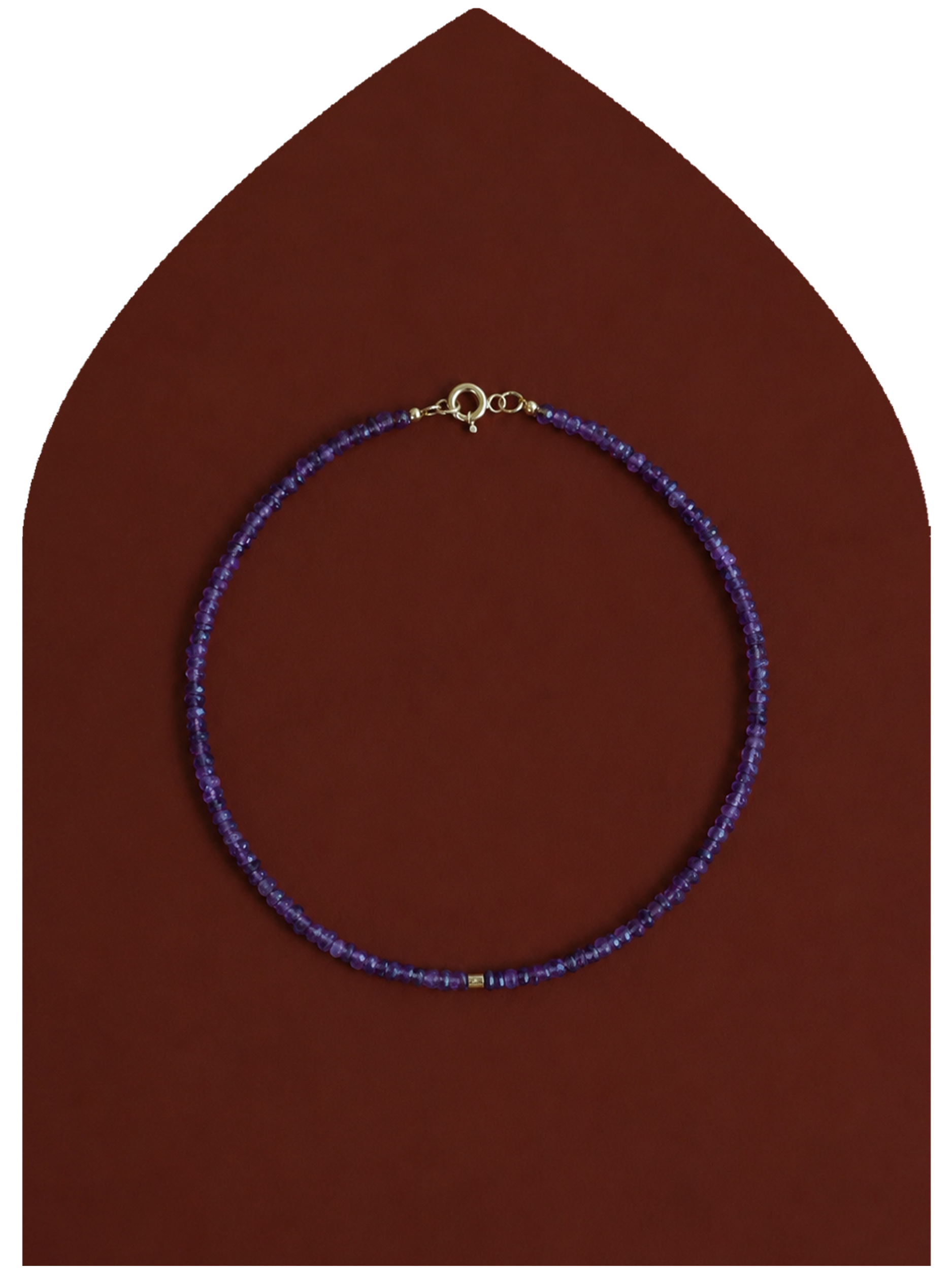 18k Gold Amethyst Necklace