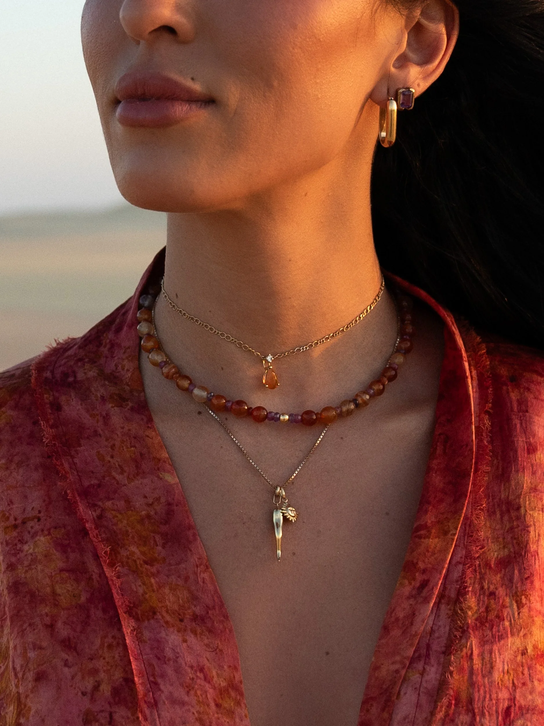 Carnelian Necklace + Fire Opal Pendant.jpg