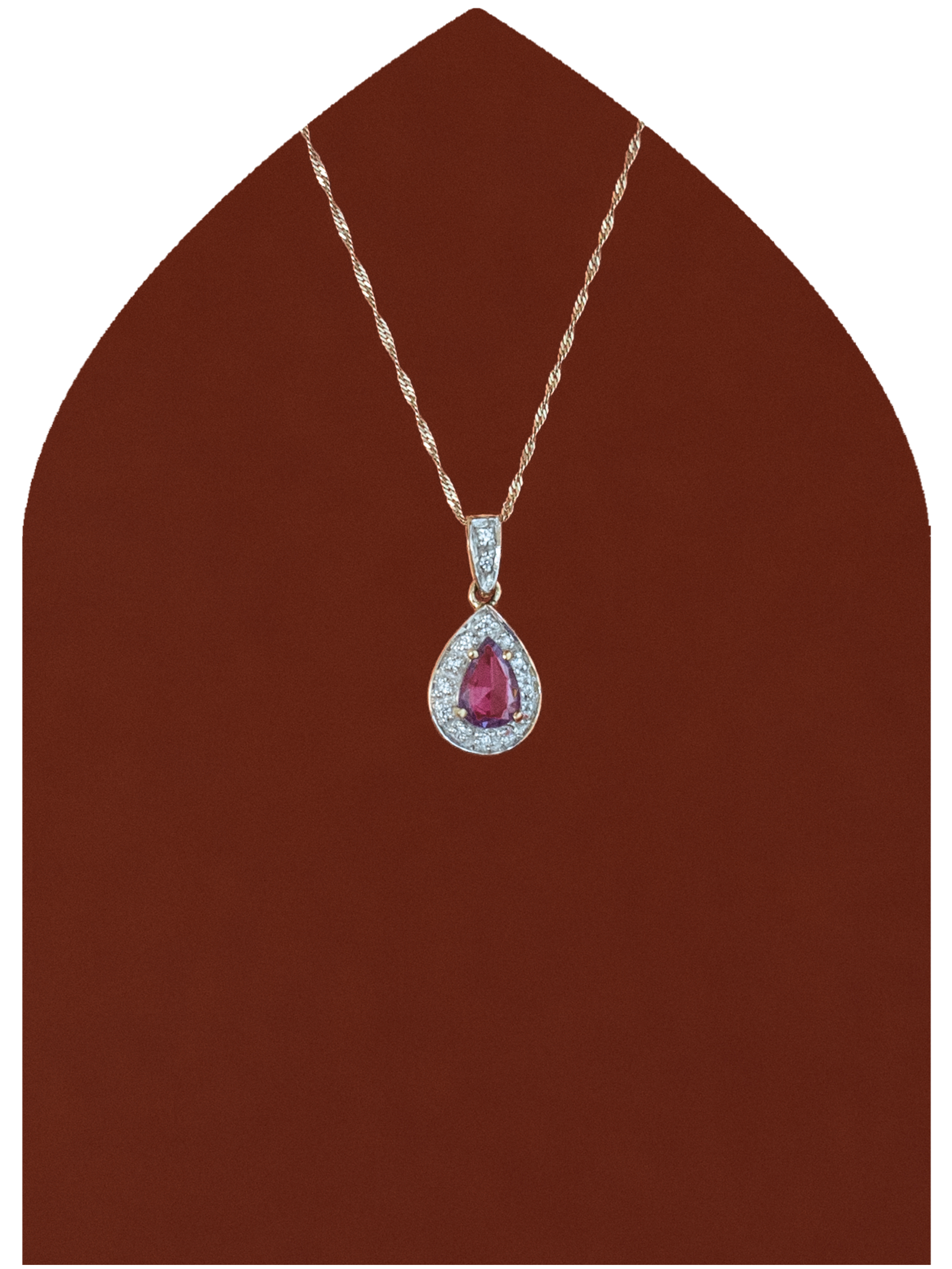 9k Gold Amethyst & Topaz Drop