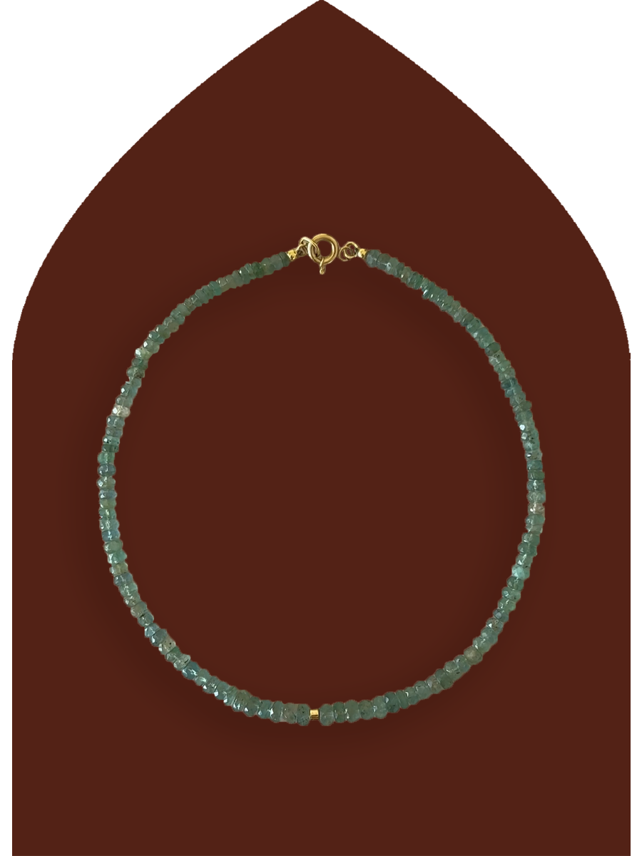 18k Gold Emerald Necklace