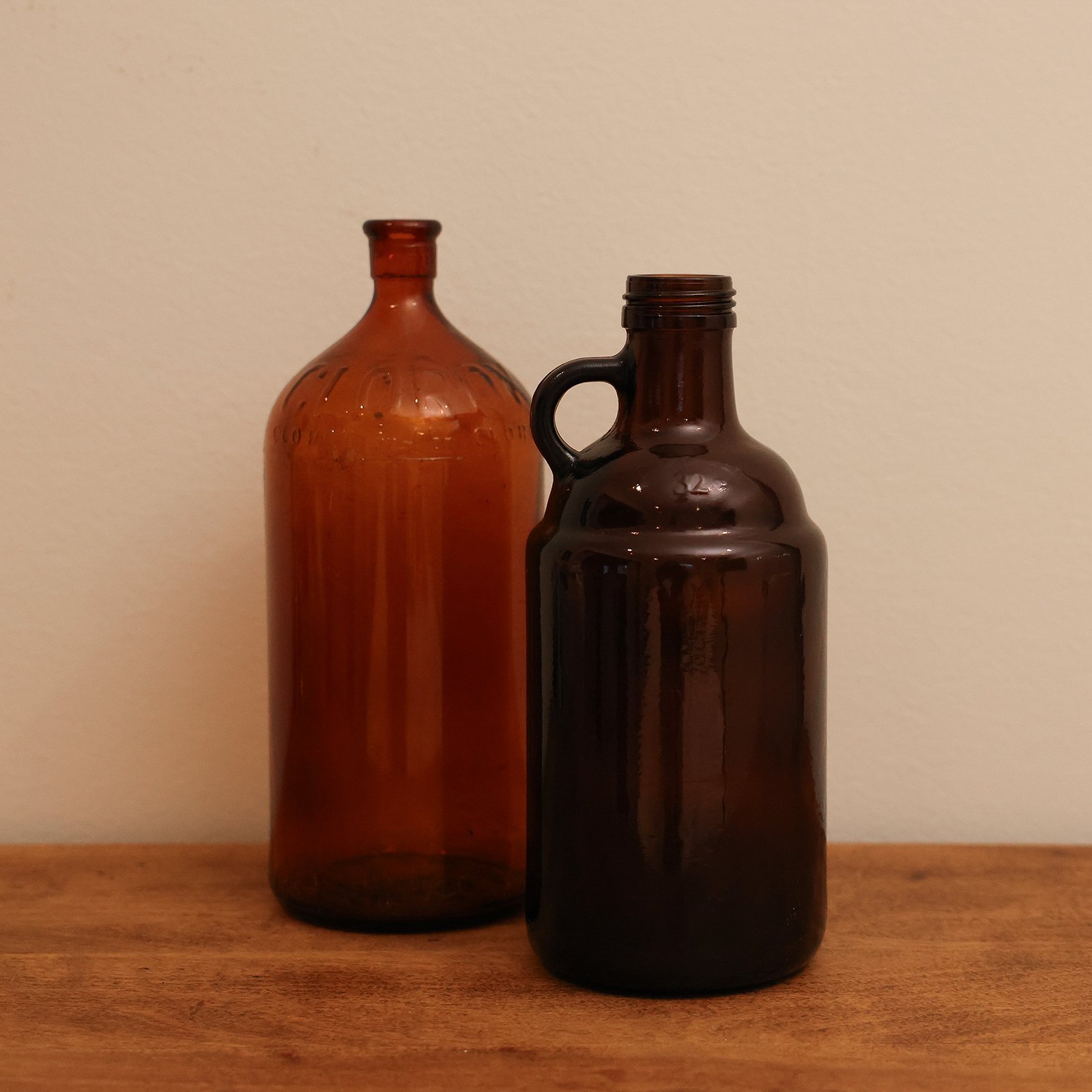 Vintage Glass Bottle Set/2