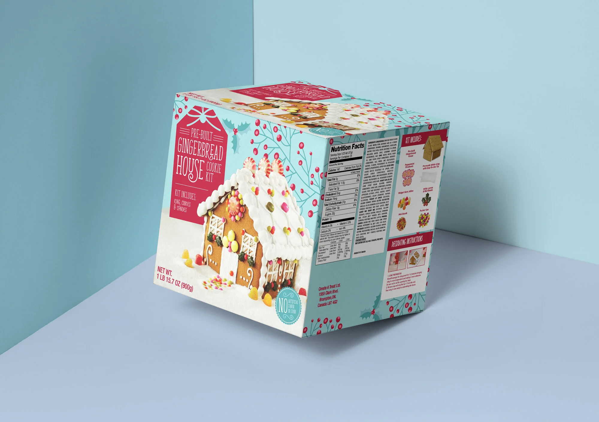 Gingerbread House Kit design for Sprouts Retailer USA