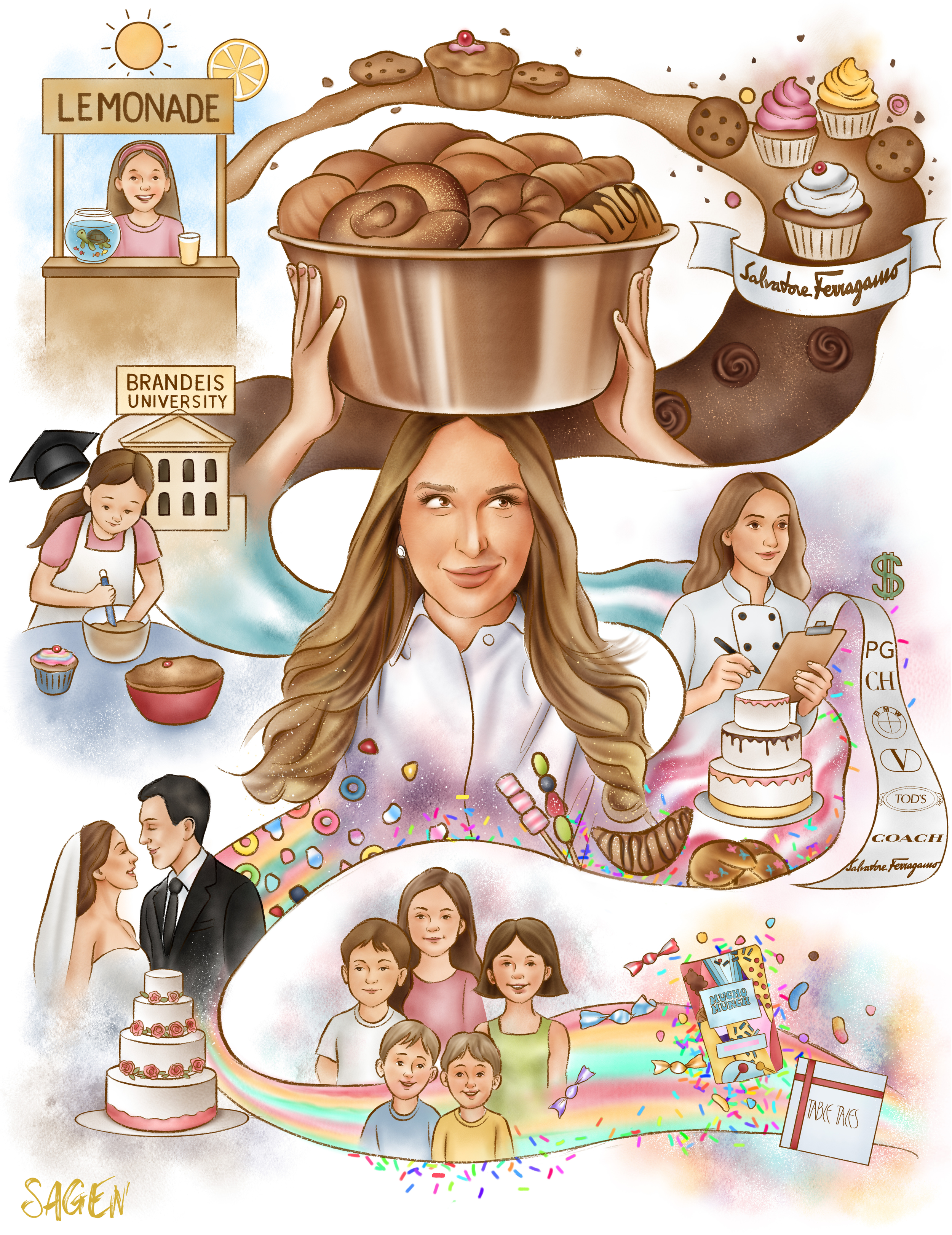 Hand-drawn custom portrait