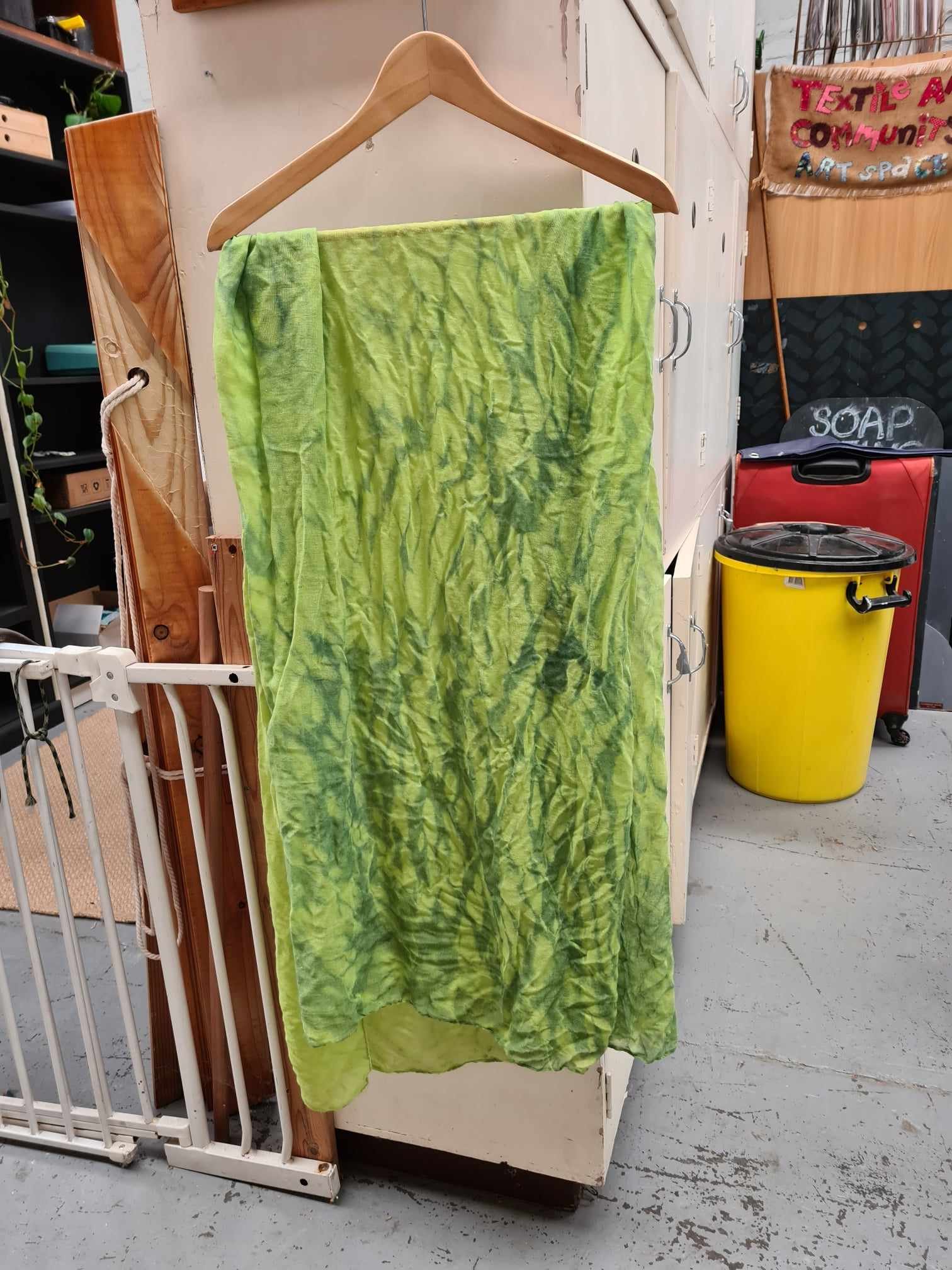 Shibori dyed scarf