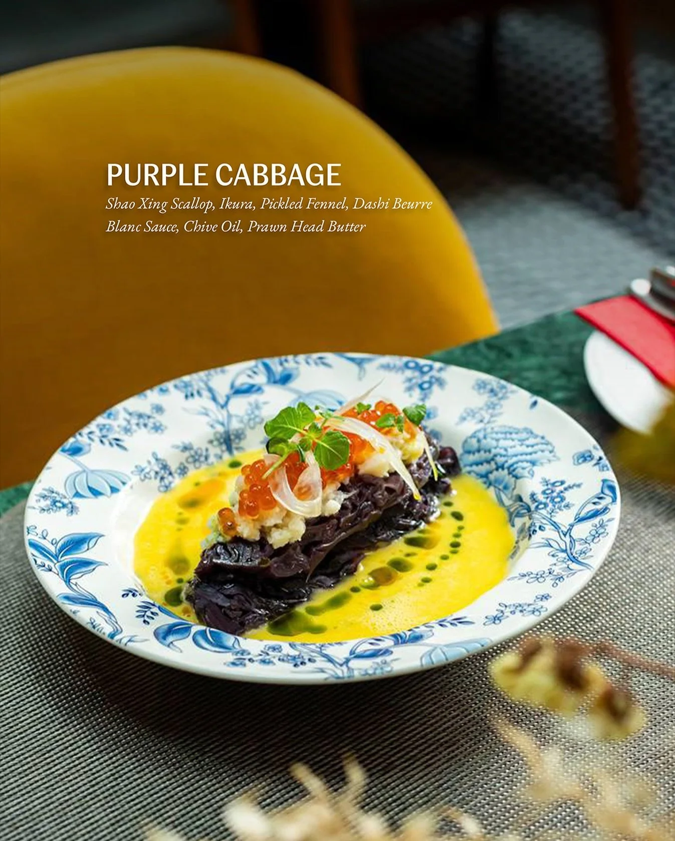A dish that doesn&rsquo;t just stand out &mdash; it glows. 💜
The Purple Cabbage, simple yet striking, beautiful to look at, even better to taste.

#TheMassesSG #Menu19 #TheMassesExperience