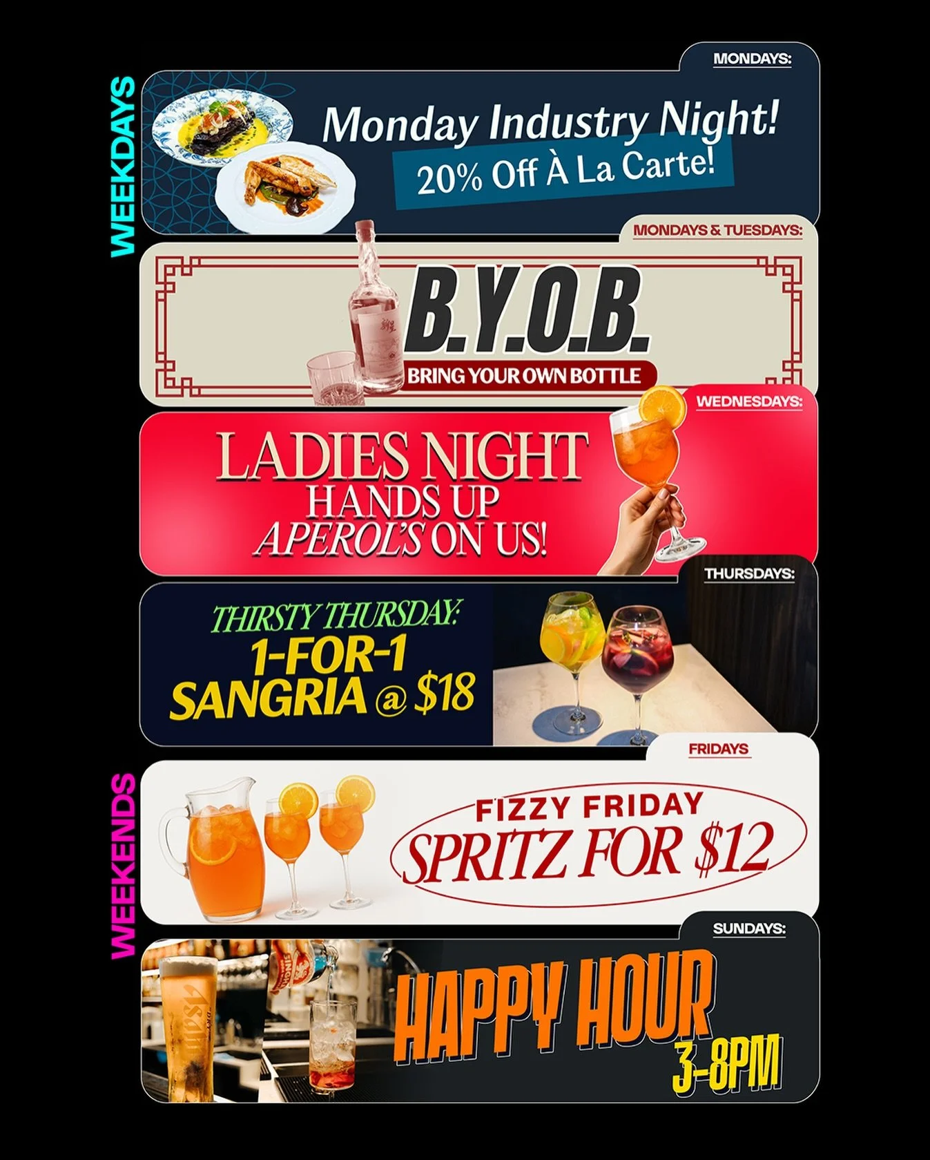 Drinks all week long? YES PLEASE. 
Aperols, Sangria, Spritz&hellip; you name it &mdash; we&rsquo;ve got a promo for it.
Slide through your week at The Masses.

#TheMassesSG #TheMasses #SgBars #SGDrinks #SgDining #SgFoodies #DrinkPromo #HappyHourSG #S