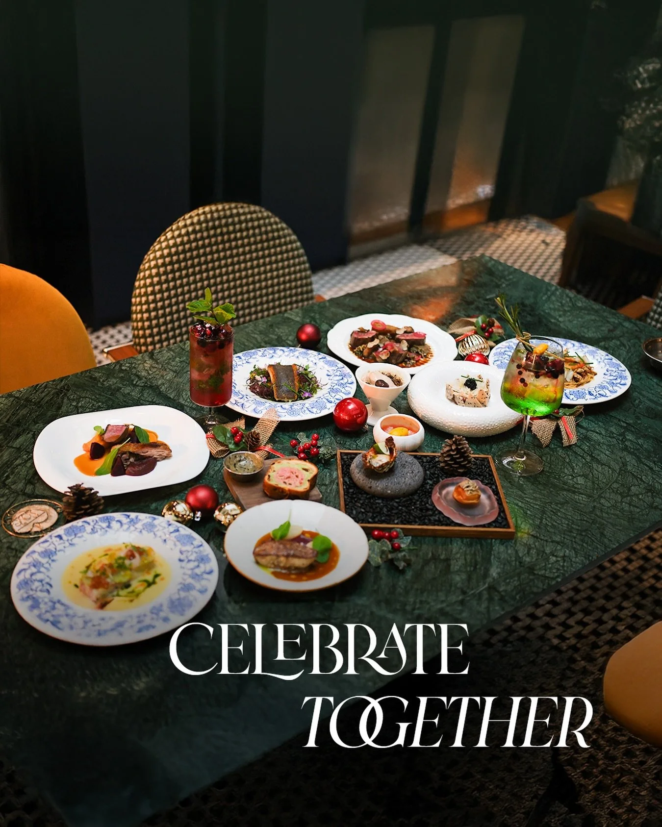 We celebrate the joy of coming together.
Our Christmas &amp; New Year Communal Menu is crafted for sharing. A table full of vibrant flavours, Franco-Asian creativity, and dishes made to be enjoyed with the people who matter most.

Because the heart o