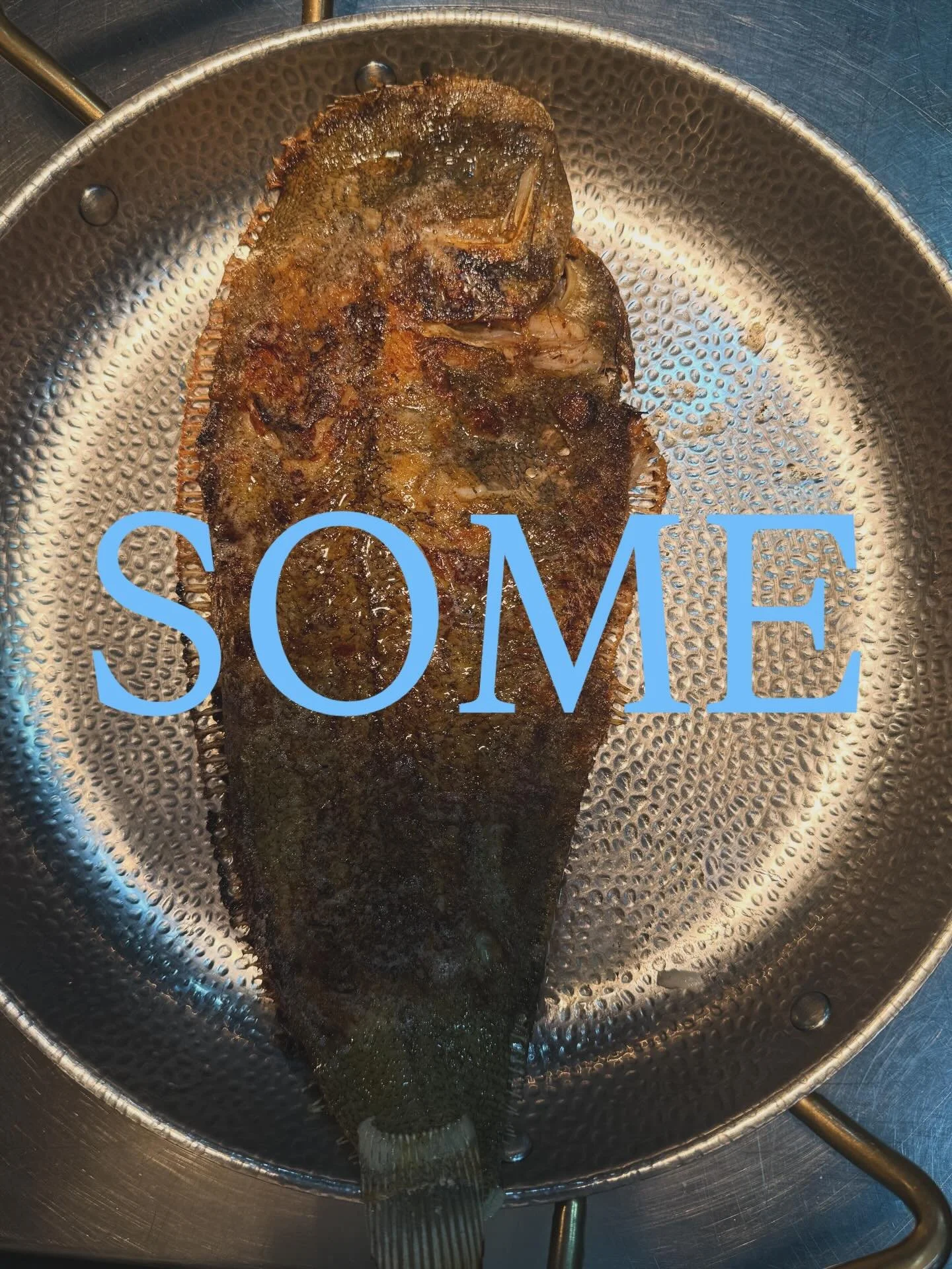 ICONS OF THE MASSES ✨
Lemon Sole Meuni&egrave;re 
Our version of the French classic, our way, our style .
(Scrolls left to see our final form)