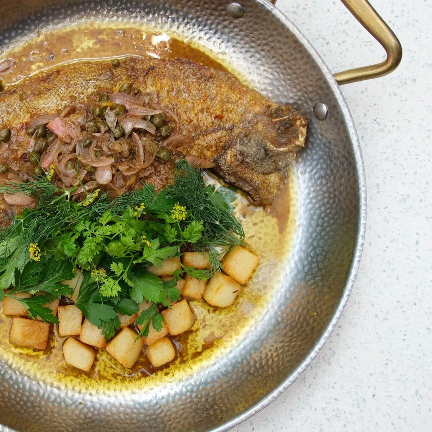 As we continue our 9-year journey, we revisit another favourite.

Our Meuni&egrave;re&mdash;light, elegant, and timeless. A dish that has evolved with us, refined through the years but always grounded in simplicity.

Proof that the best things are of