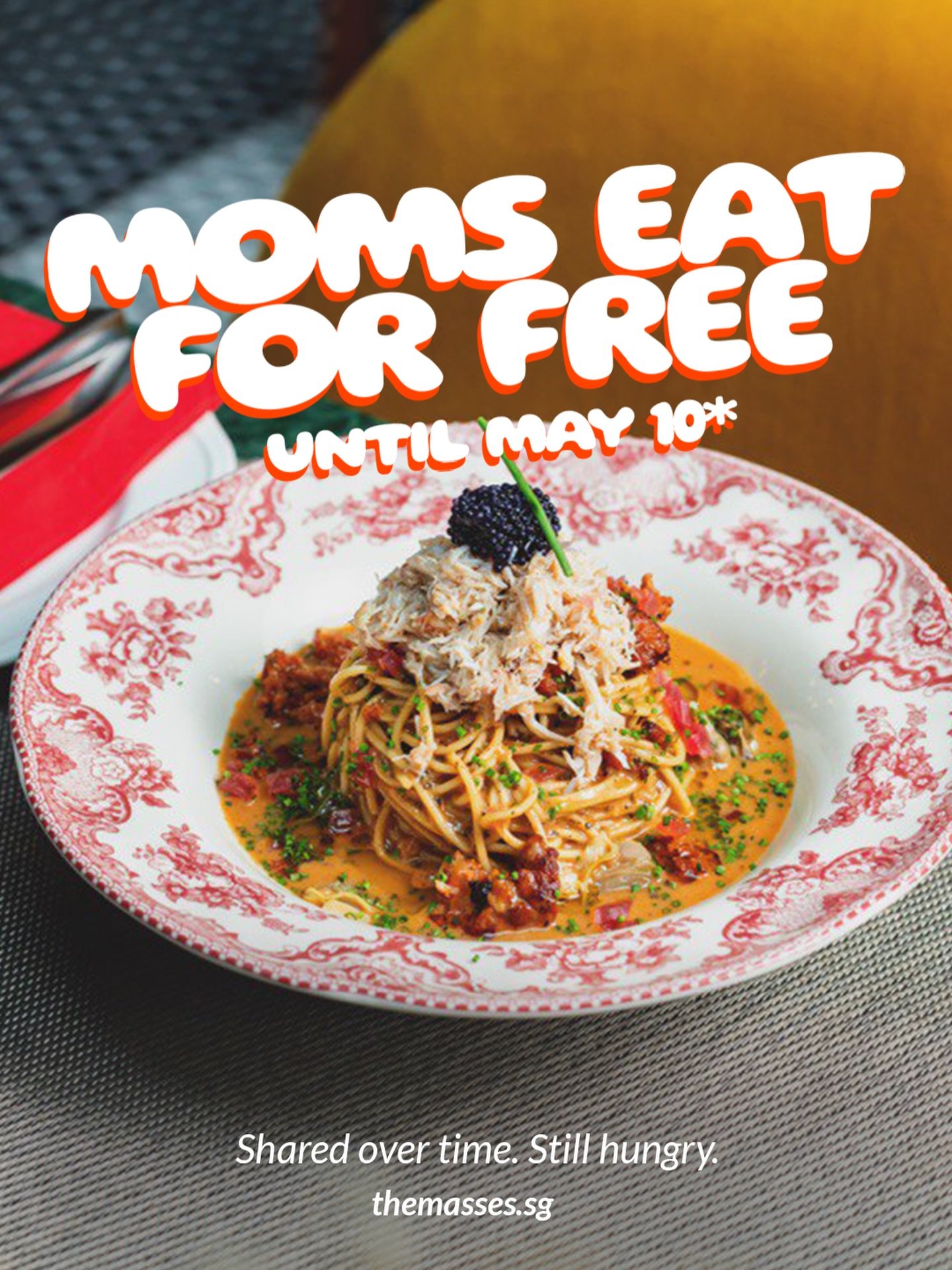 Gather the family for our Mother&rsquo;s Day Communal Menu:
A thoughtful spread of 7 dishes (6 savoury + 1 dessert), built around our signature favourites.

$59++ per pax
✨ Mothers dine for free (with 3 full-paying guests)

With a few extra touches f