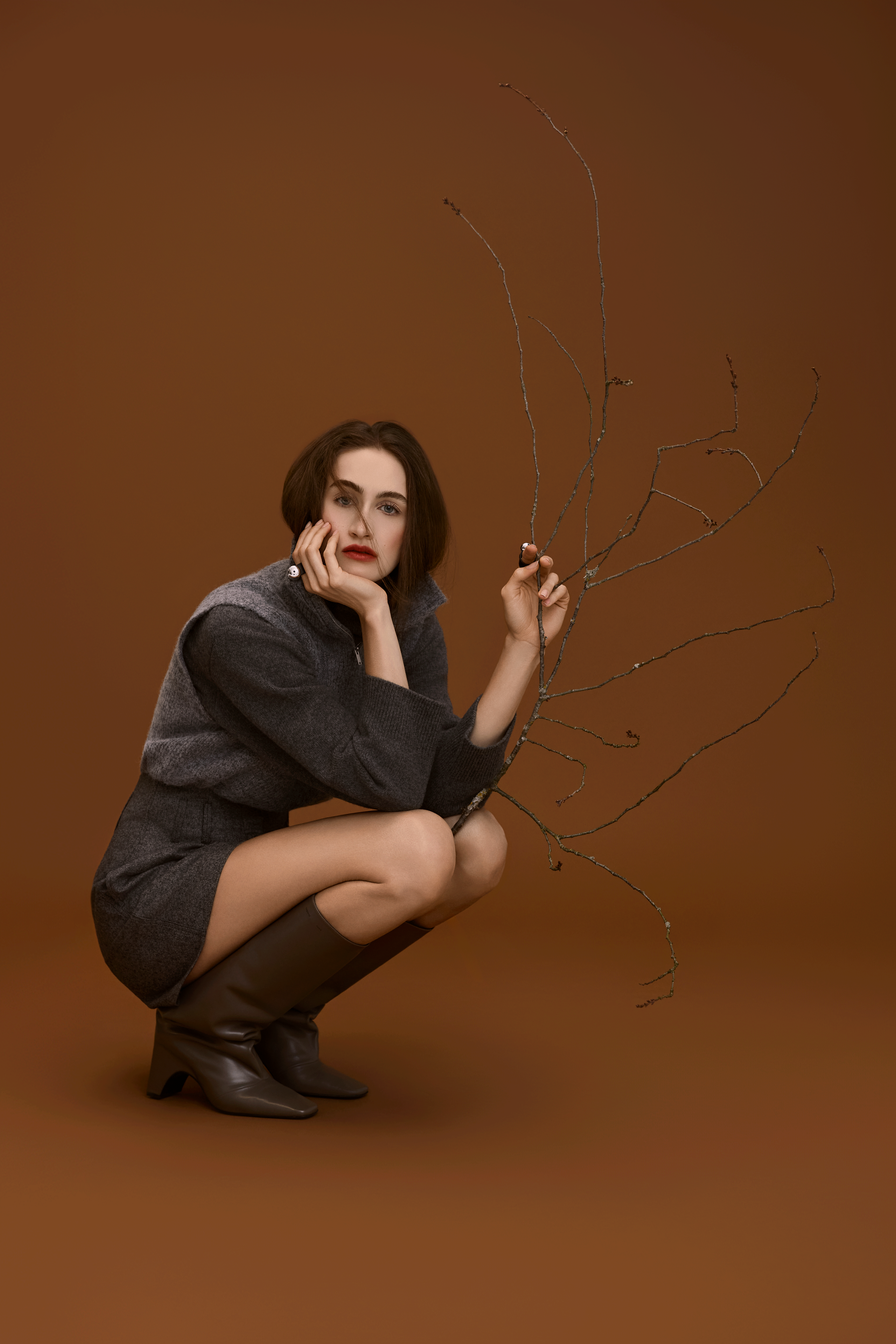 Model: Timea B (Agency: Option); Stylist: Jasmin Senta Linder; Hair and Make-Up Artist: Nicole Yuki Wild; Set Designer: Sophie Mercedes Lardon; Retoucher: Yulia Valmont