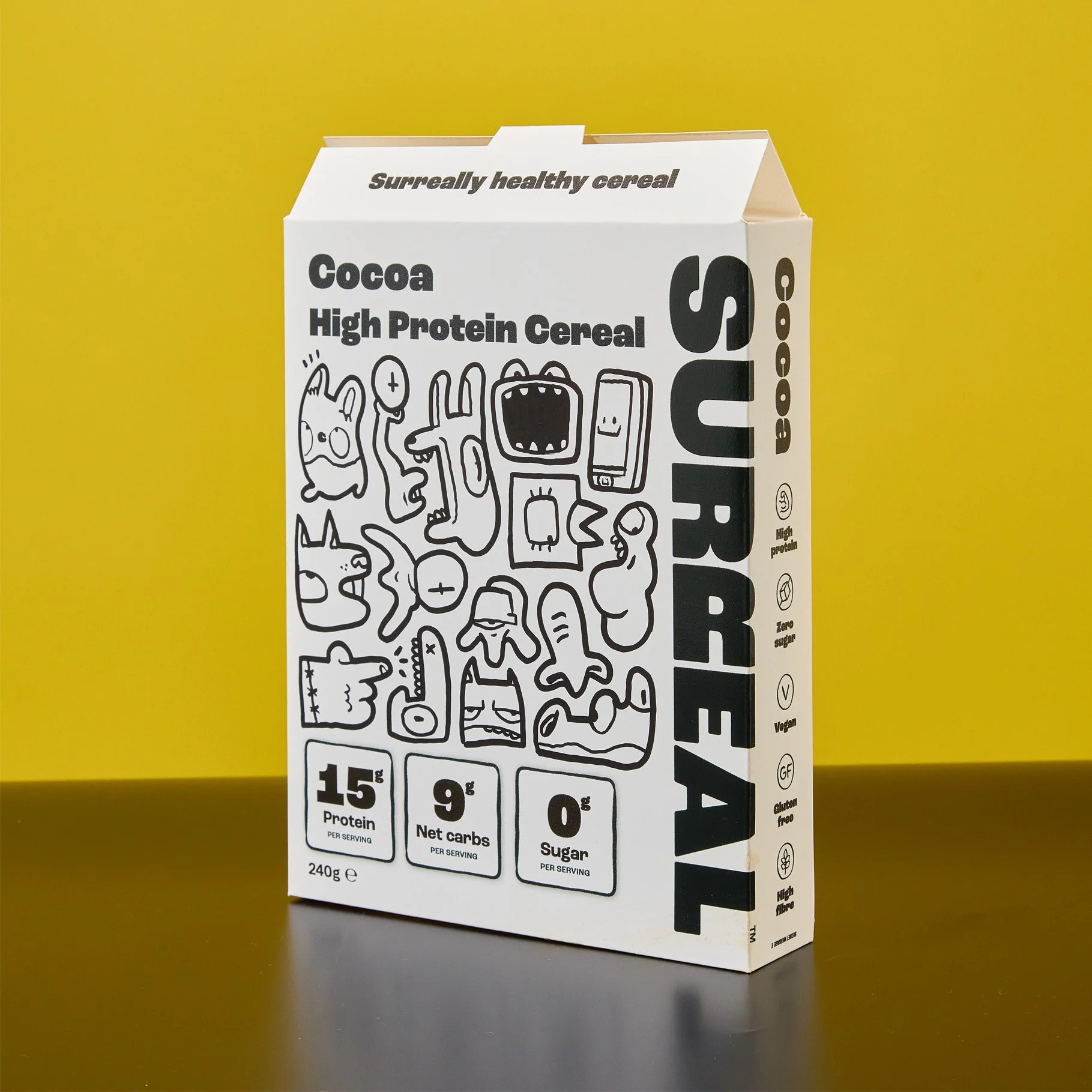 Surreal cereal boxes
