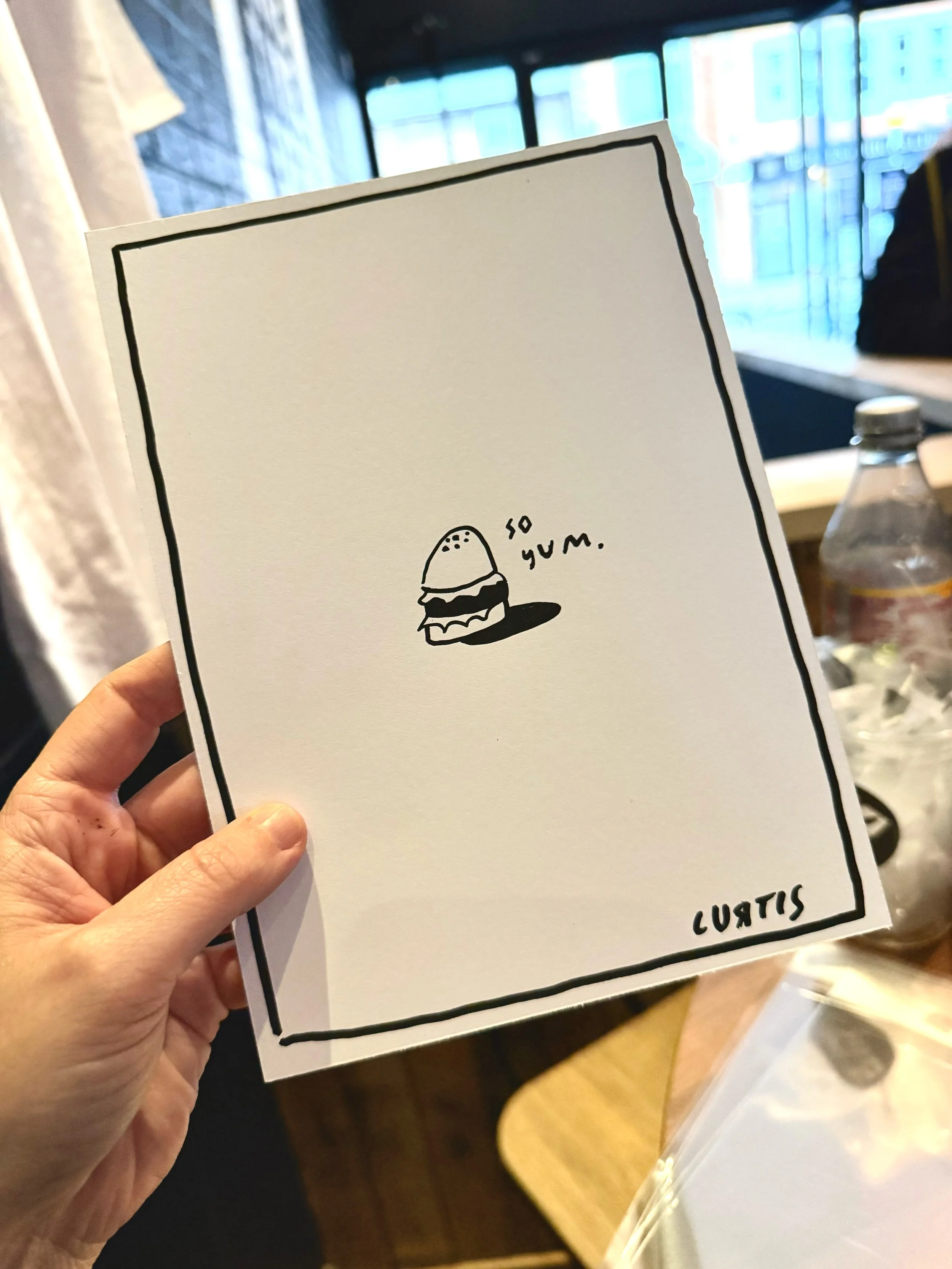 Live burger doodles at SoBe
