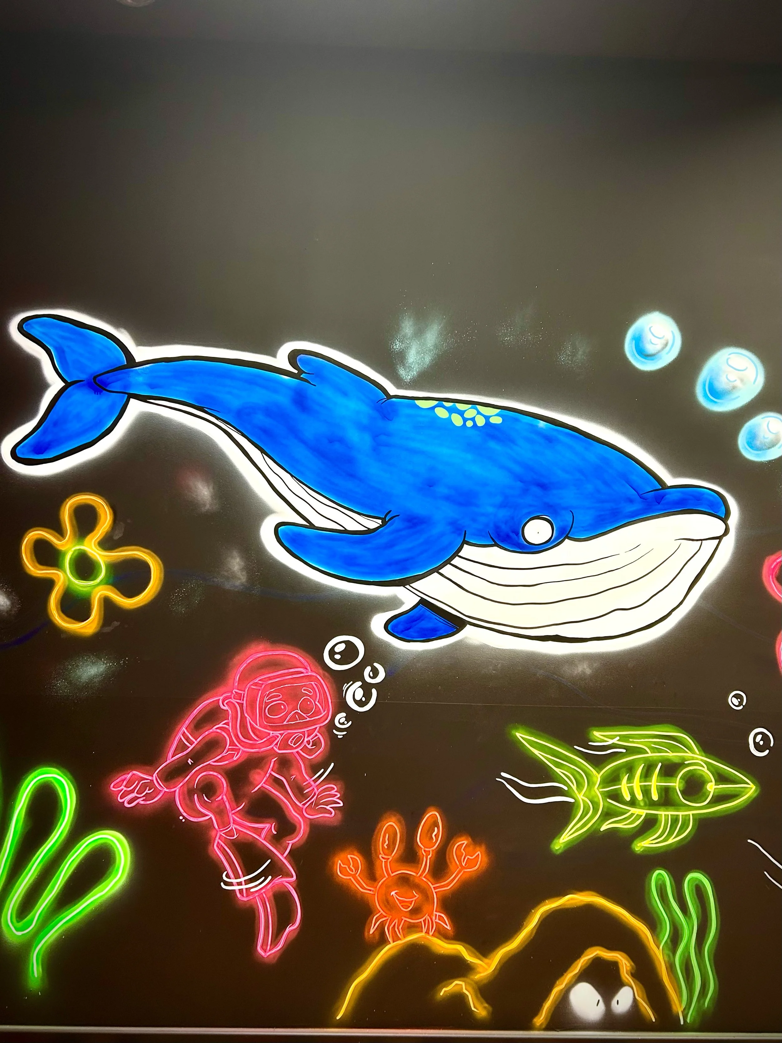 Painted using spray and pens