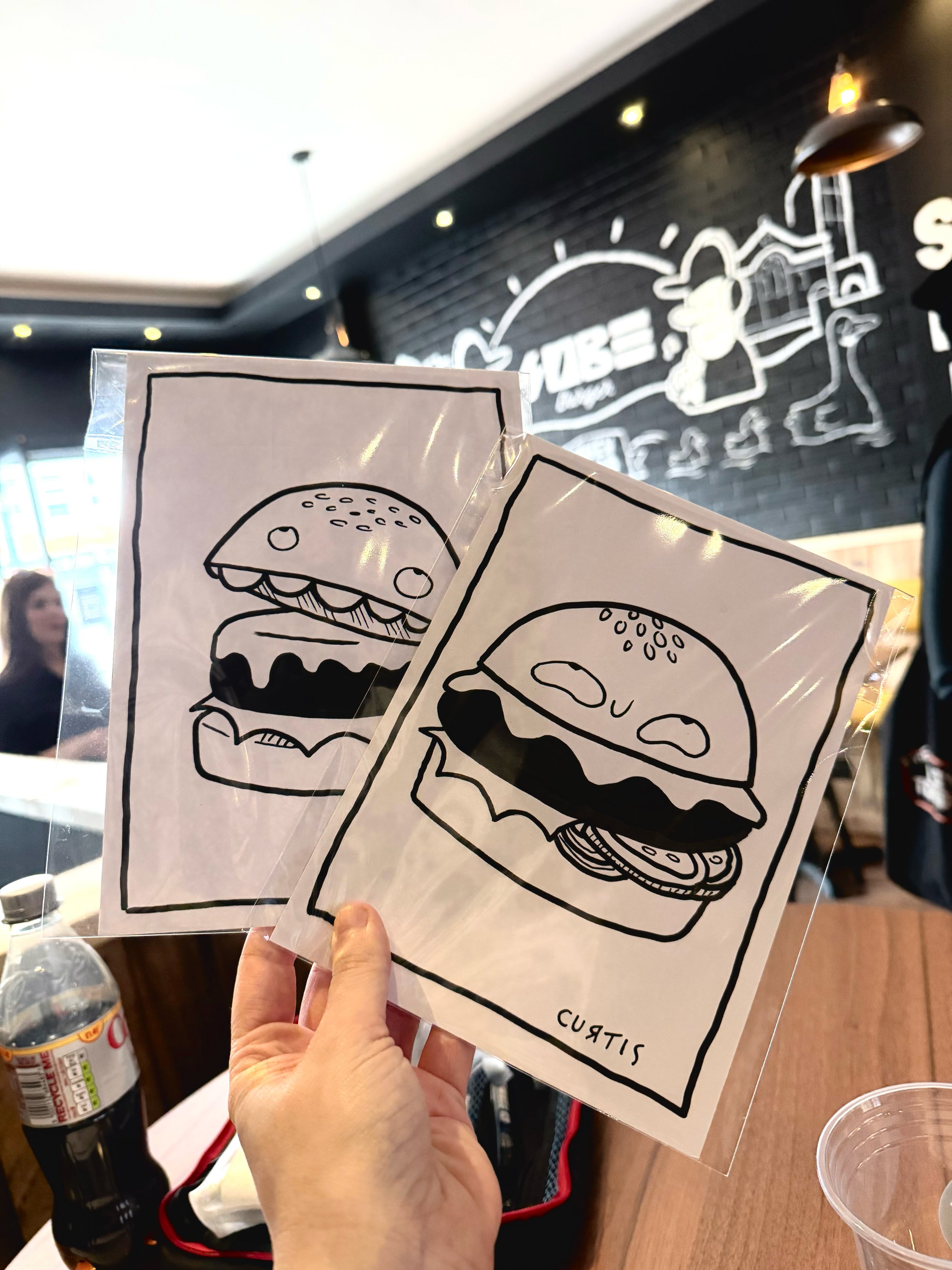 Live burger doodles at SoBe