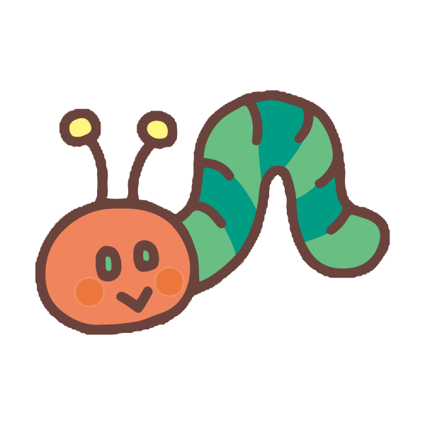 あおむしのイラスト Satomi Journal