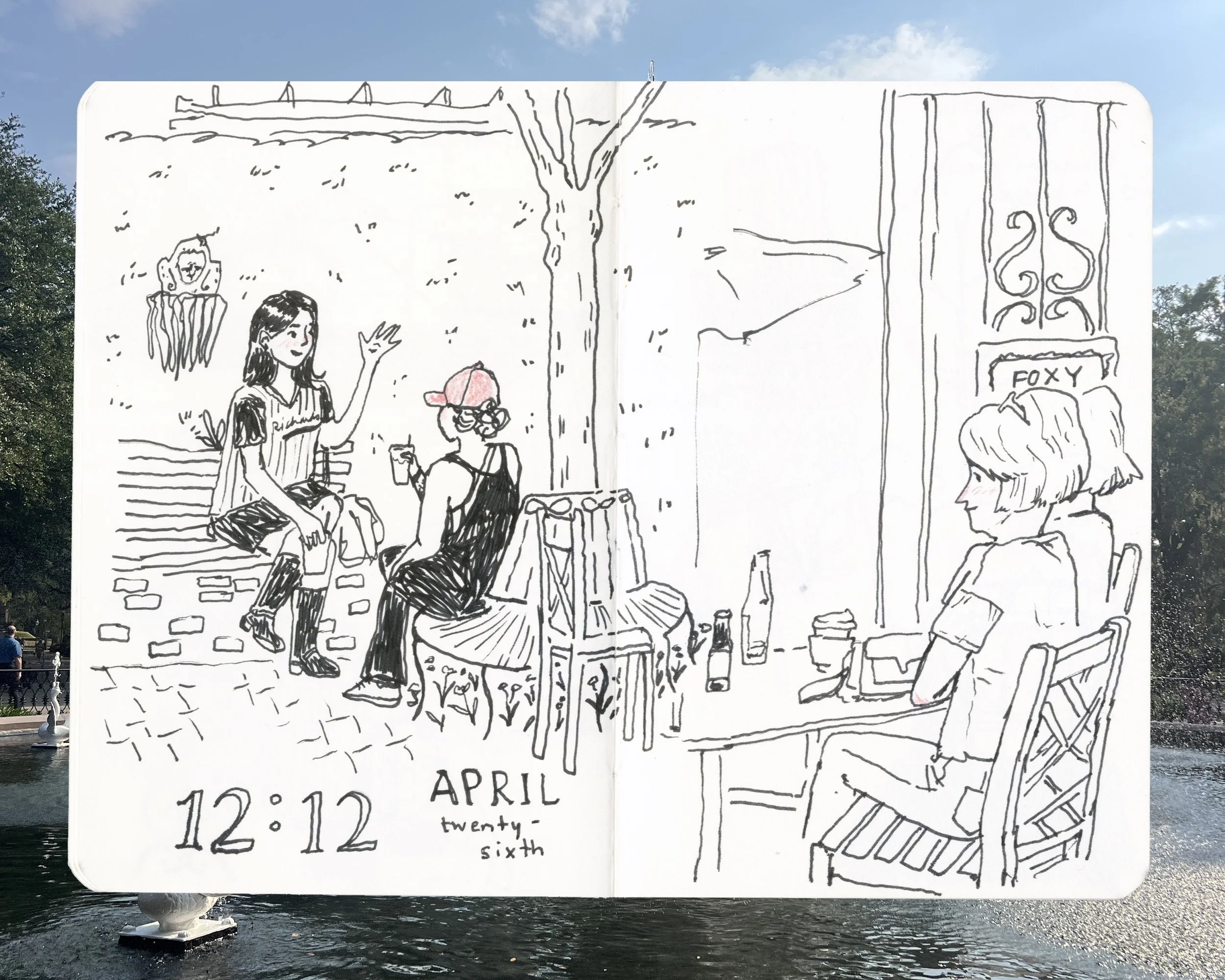 more Savannah sketches, these ones were done at @foxyloxycafe 🦊
&bull;
&bull;
&bull;
&bull;
#drawingfromlife #kidlitillustrator #sketchbookpractice #sketchbookspread #kidlitillustration