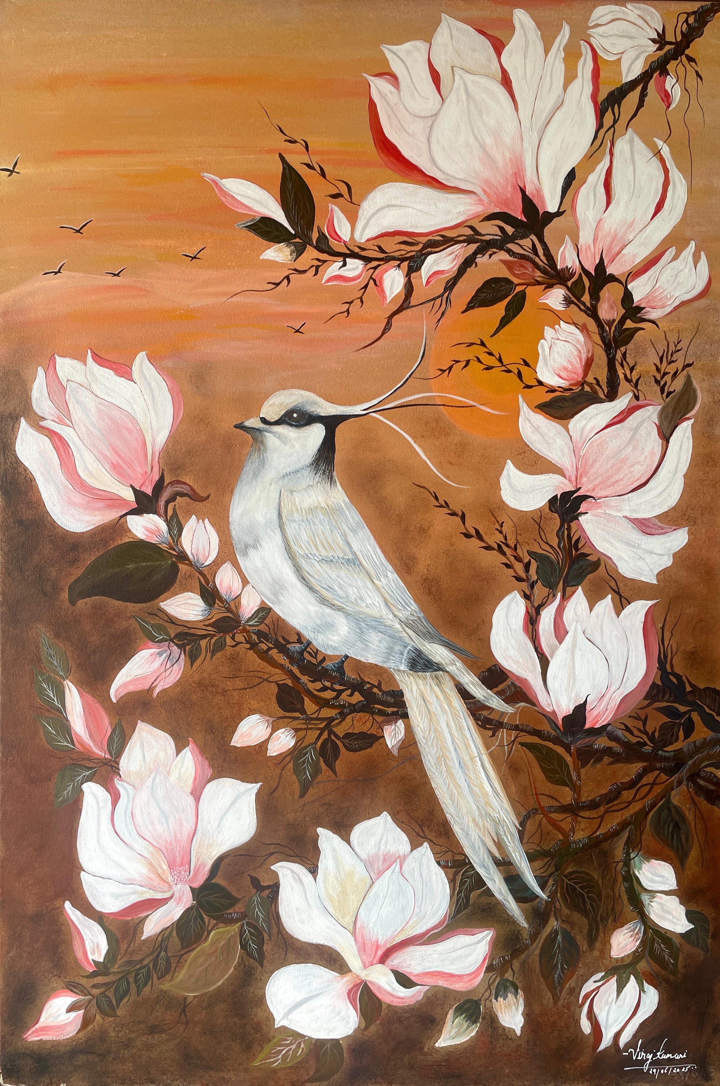 White bird in nature