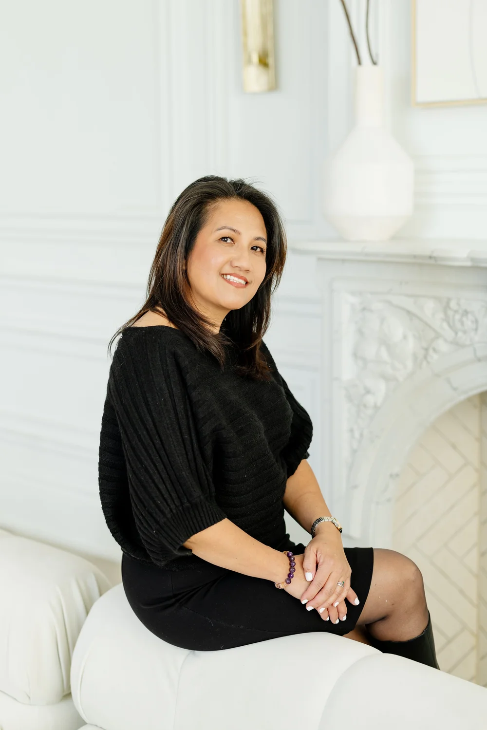 Editorial-style branding portrait photographed in Toronto