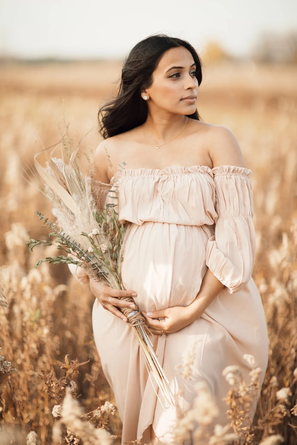 Maternity session at golden hour in Toronto