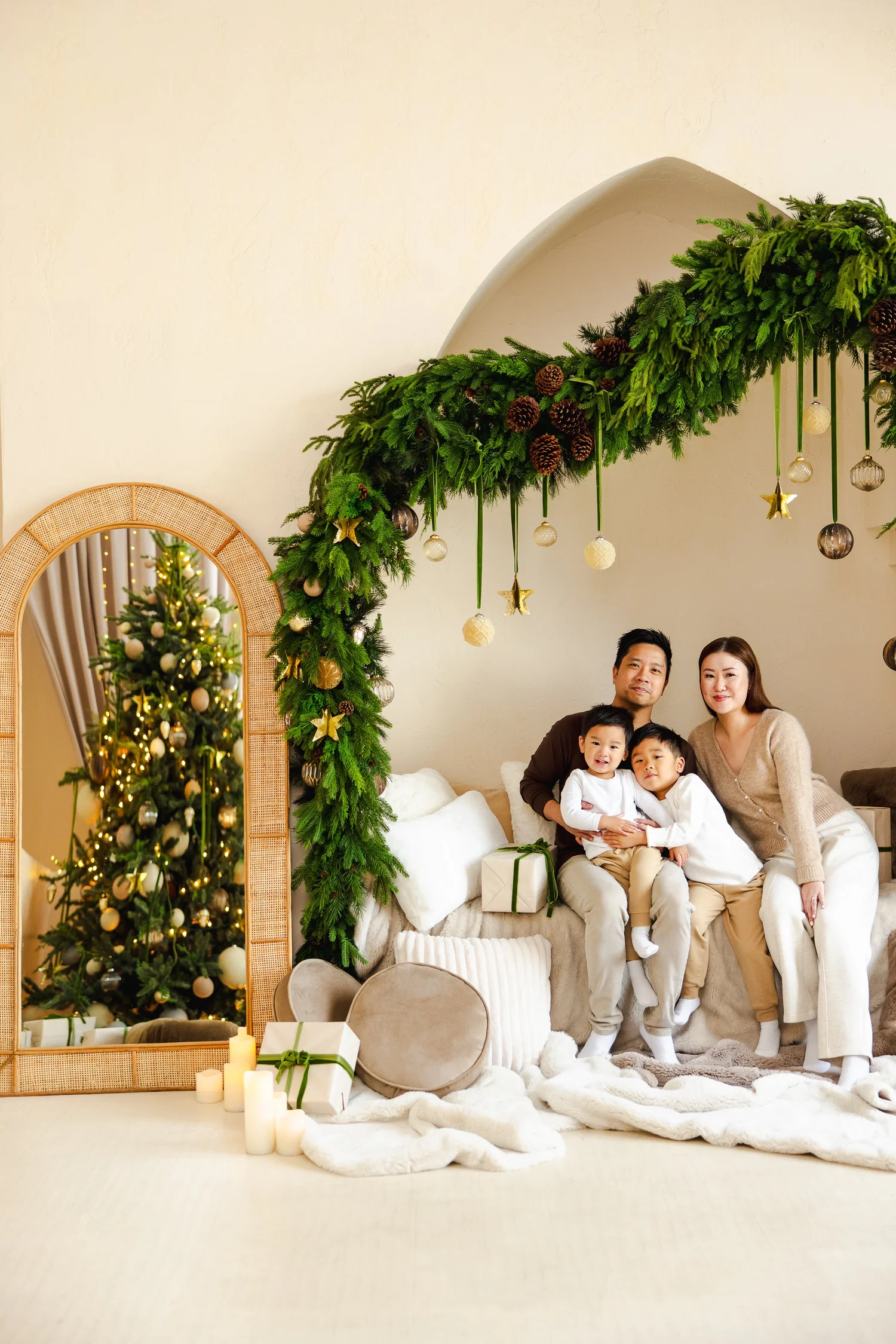 Family Christmas mini session at Mint Room Studios Toronto