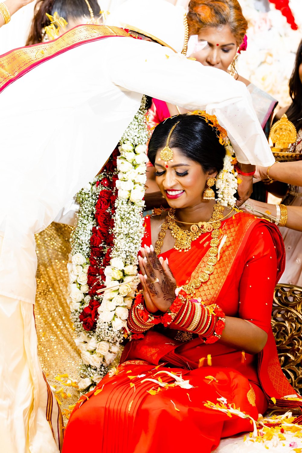 Tamil Hindu wedding photographer in Toronto — bride during the ceremony