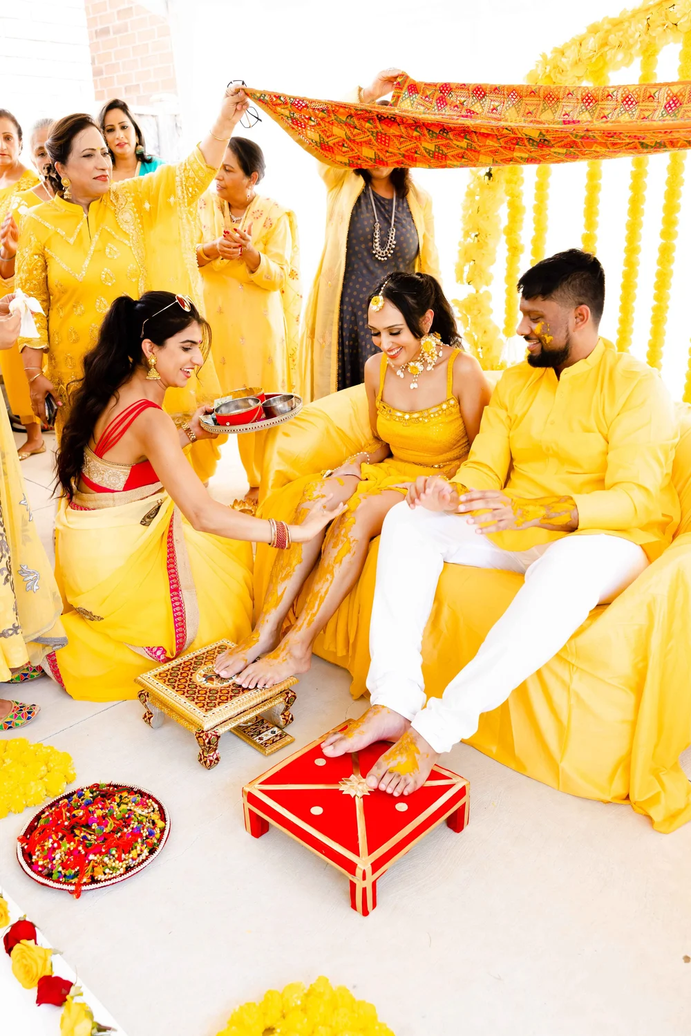 Haldi ceremony at a Toronto South Asian wedding