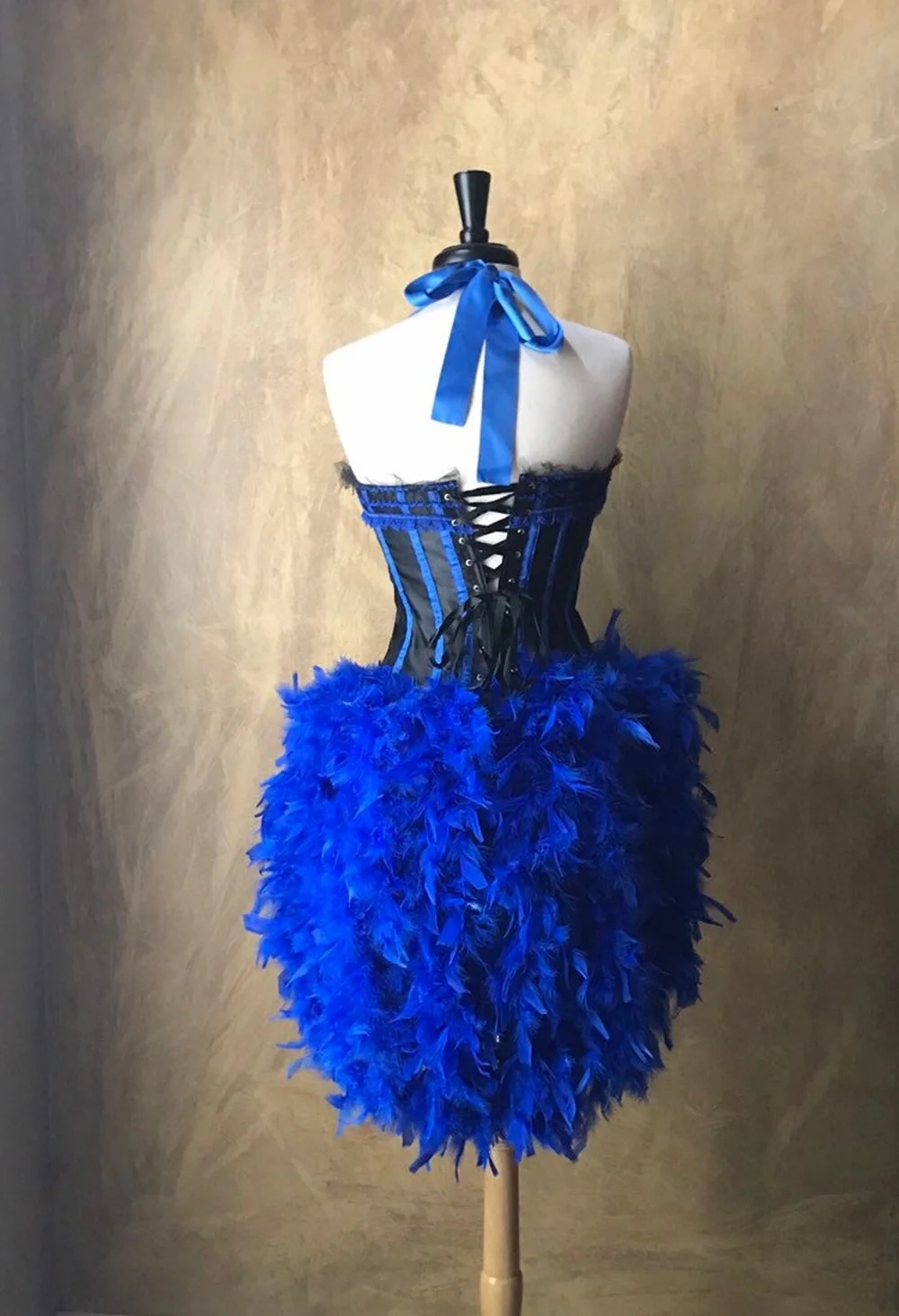 blue burlesque dress Royal Blue Burlesque Windsor Prom/Brides Maid Dress Size S