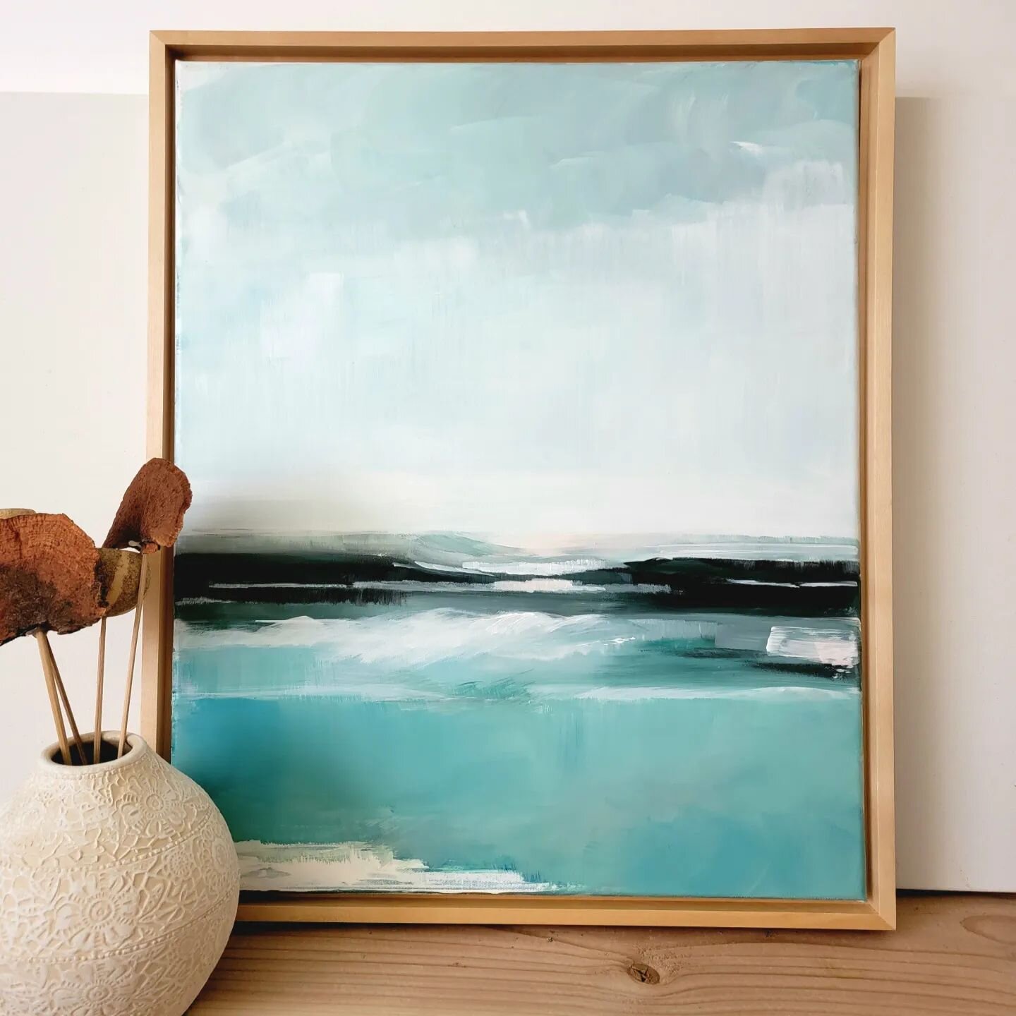 Adrift. Perfect painting for your summer home! DM if interested.  18x24. As always, if you need a larger size, just ask. 

#summervibes #summertime #summerday #oceanvibes🌊 #vacationmode #vacationhomerental #vacationonthelake #mykindofplace #calmingw