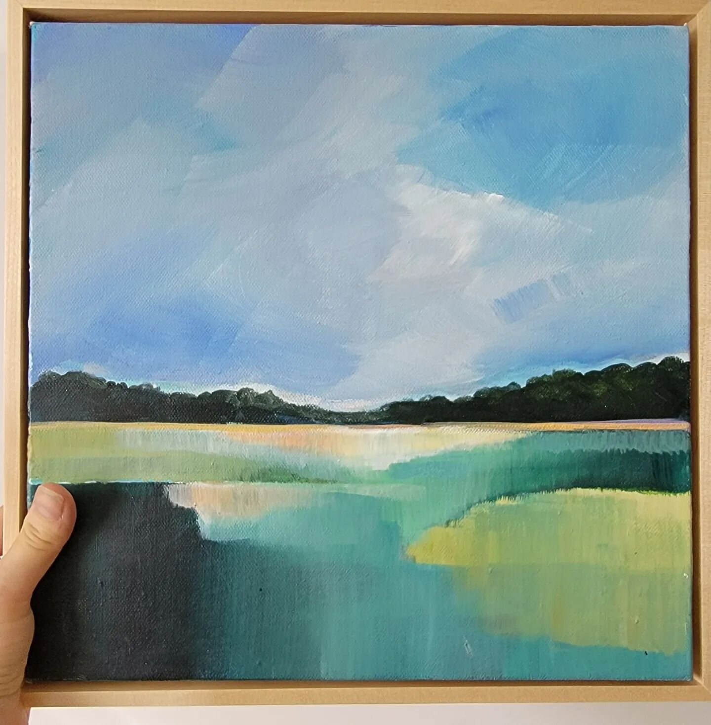 And another sale! I think I painted this during covid. I had been looking for colors and techniques to bring peace and joy into my life. So glad it has finally been sold. Onto a new home!