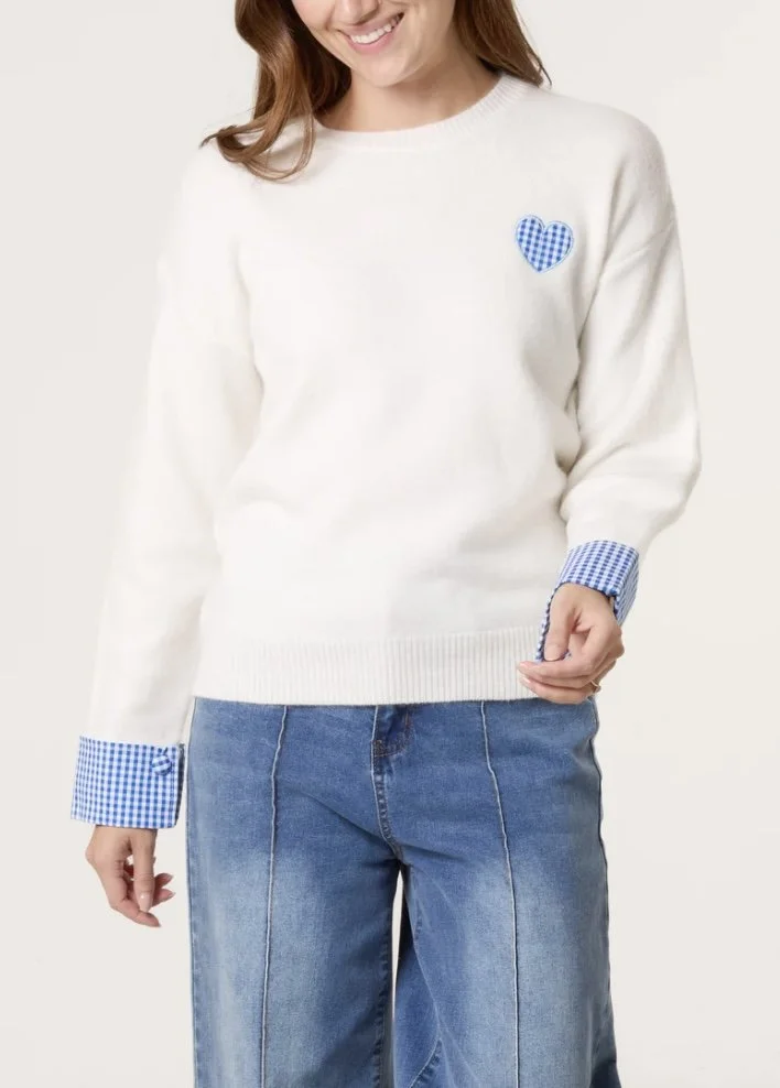 Gingham Chic Soft Jumper