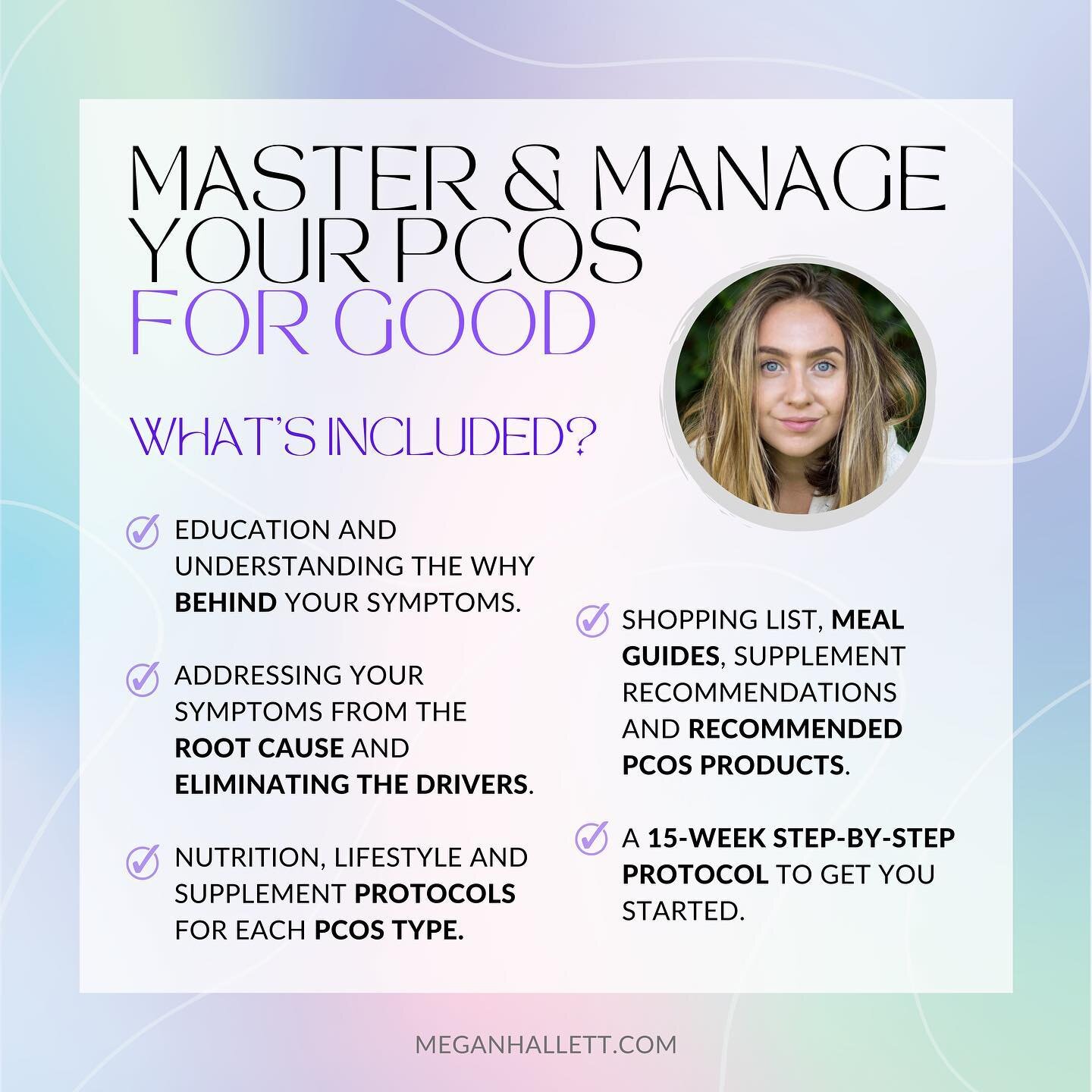 Let&rsquo;s talk about my new course, Master and Manage Your PCOS For GOOD. 

I am a bit believer in a personalised approach, which is why I LOVE working 1-1 with women. But I also understand that sometimes, working with a practitioner isn&rsquo;t wi