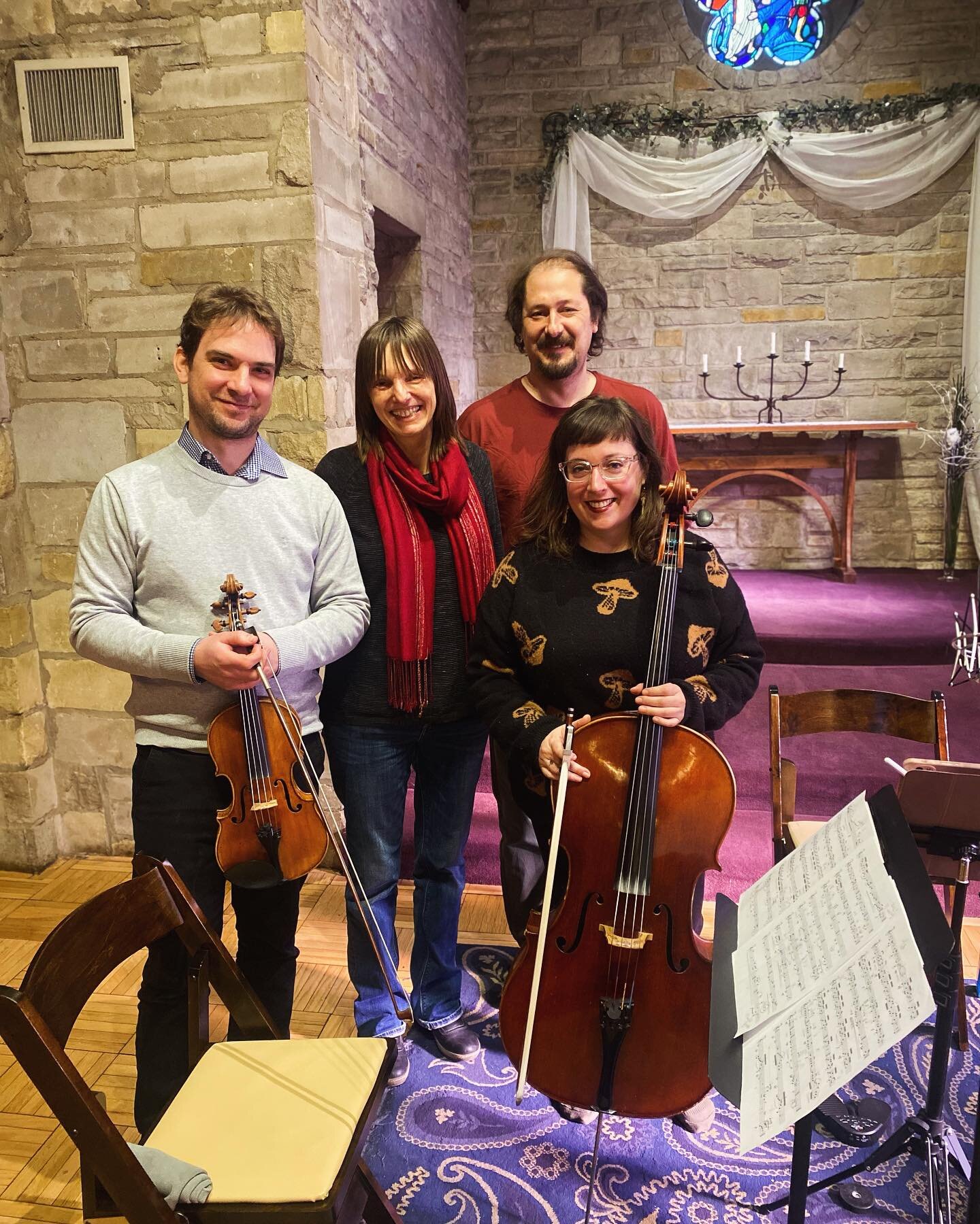 Recording Day - Trios - Complete! Today we recorded two trios - Fides Spes by @istolzel who came to join us and help us shape her piece, and Wait for the River to Freeze by @mzlaurabrown who was with us in spirit! (She&rsquo;s feeling under the weath