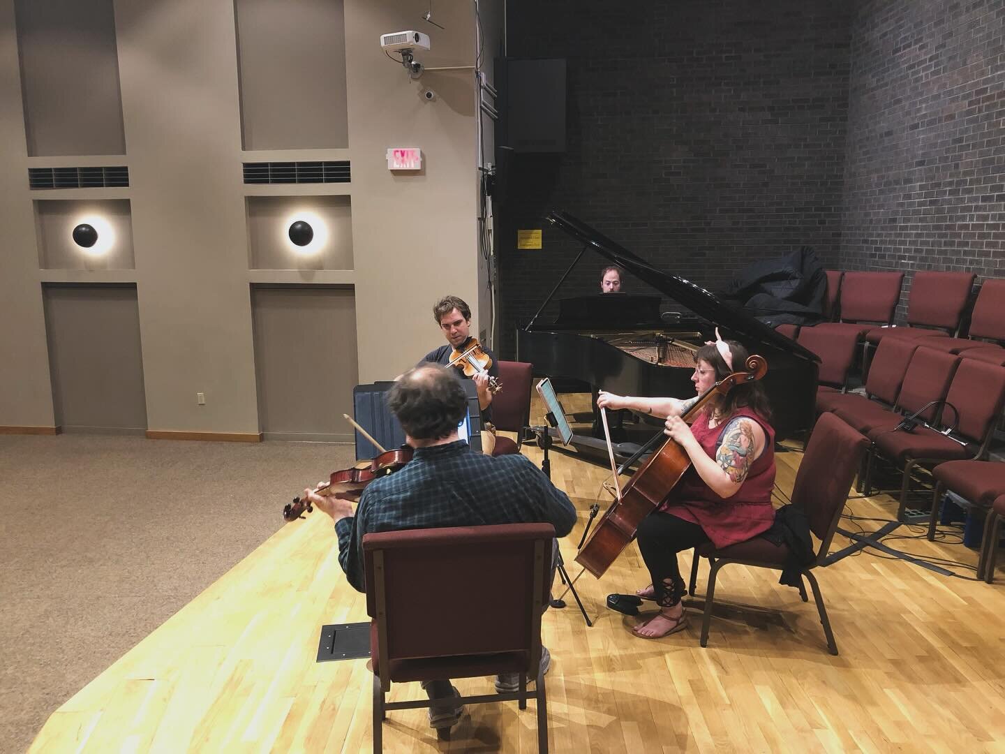 In rehearsal for our last concerts of the season, April 20-21, but also check us out all around town this April with The Haberdasher Prince, a new world premiere family opera, presented by @kcopera !!!