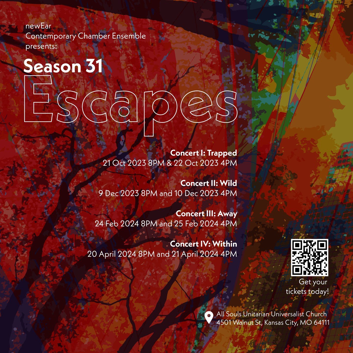 newEar Contemporary Chamber Ensemble is proud to present
Escapes.

🎶 For our thirty-first season, we return to the stage to share new music with in-person audiences. We hope you join us for the most meaningful season yet.

Get your tickets today: ht