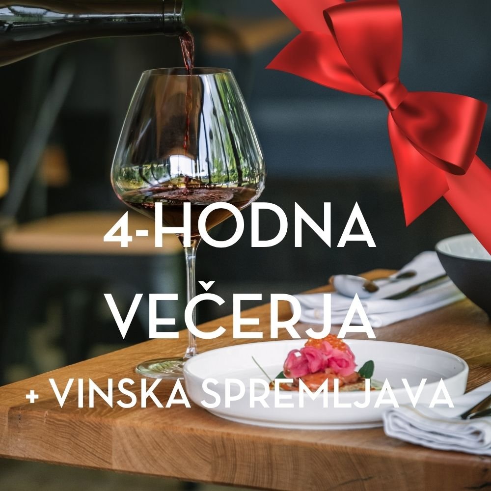 Darilni bon za 4-hodno večerjo z vinsko spremljavo