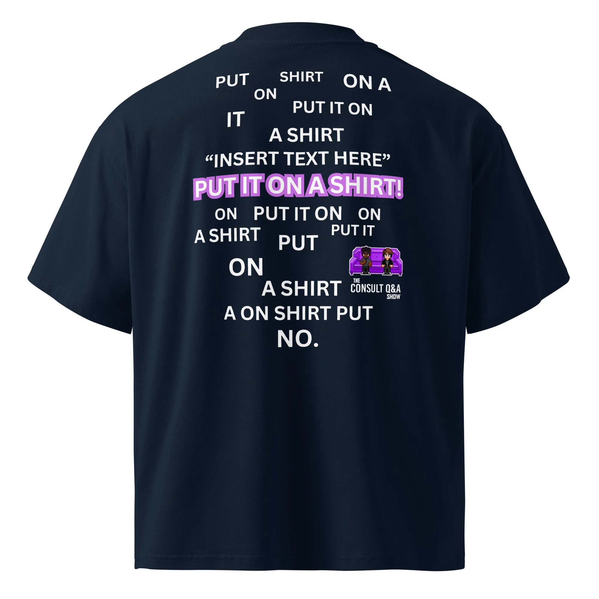 unisex-organic-oversized-high-neck-t-shirt-french-navy-back-68c25b1a3d0d2.jpg